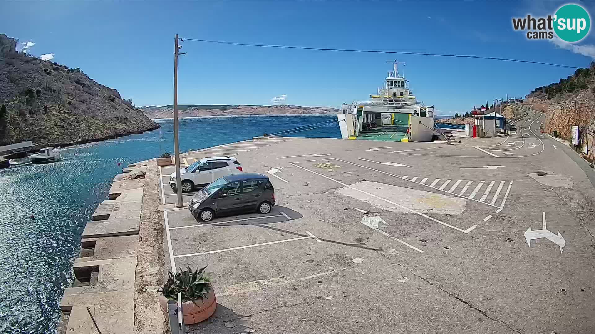 Webcam porto traghetti di Prizna – per l’isola di Pag