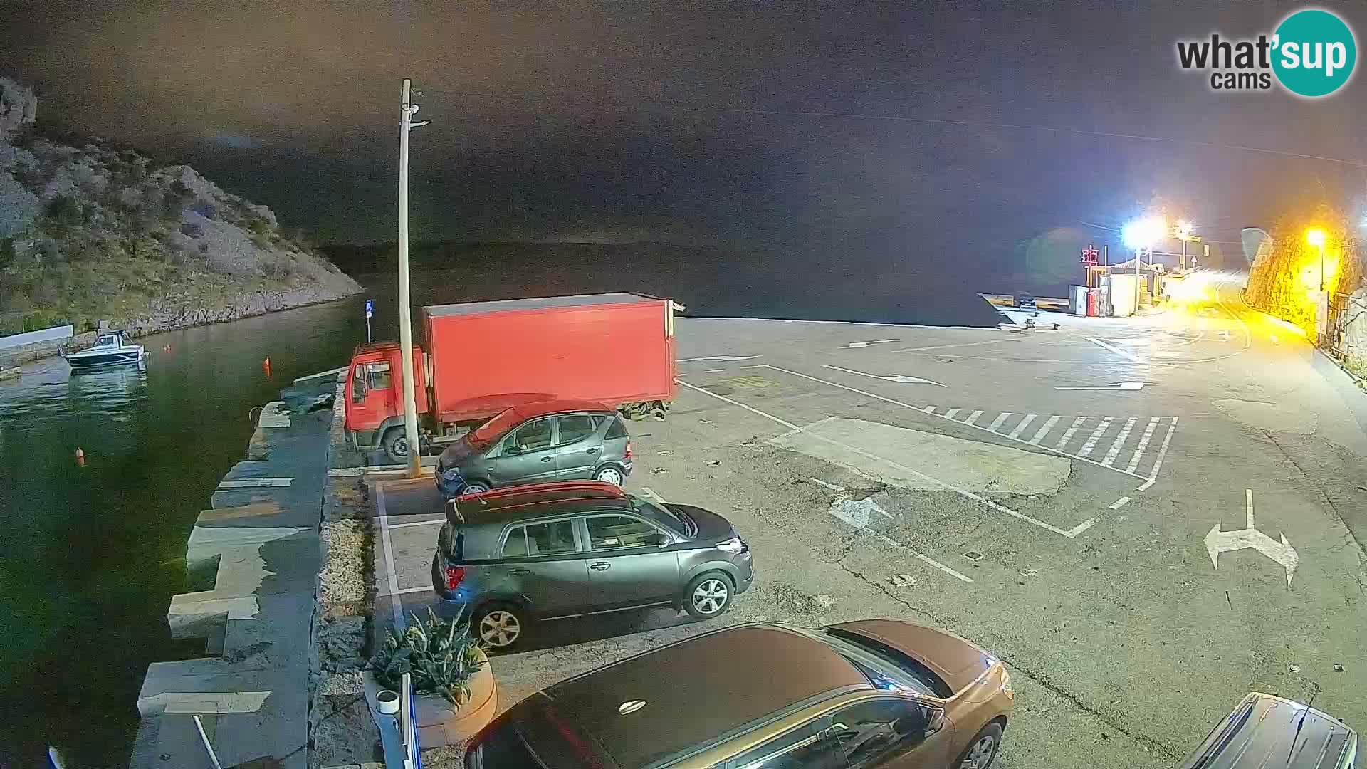 Webcam Fährhafen Prizna – zur Insel Pag
