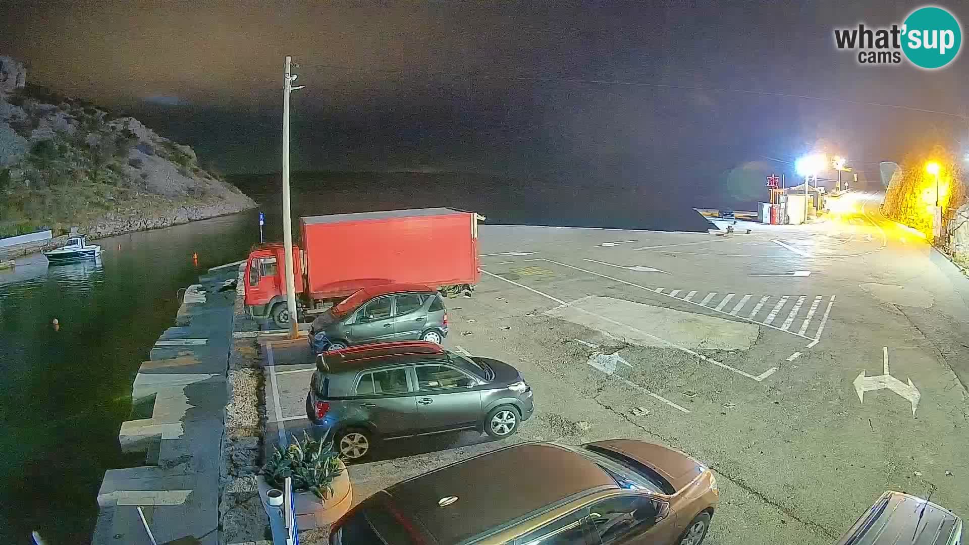 Webcam Prizna ferry port to Pag island