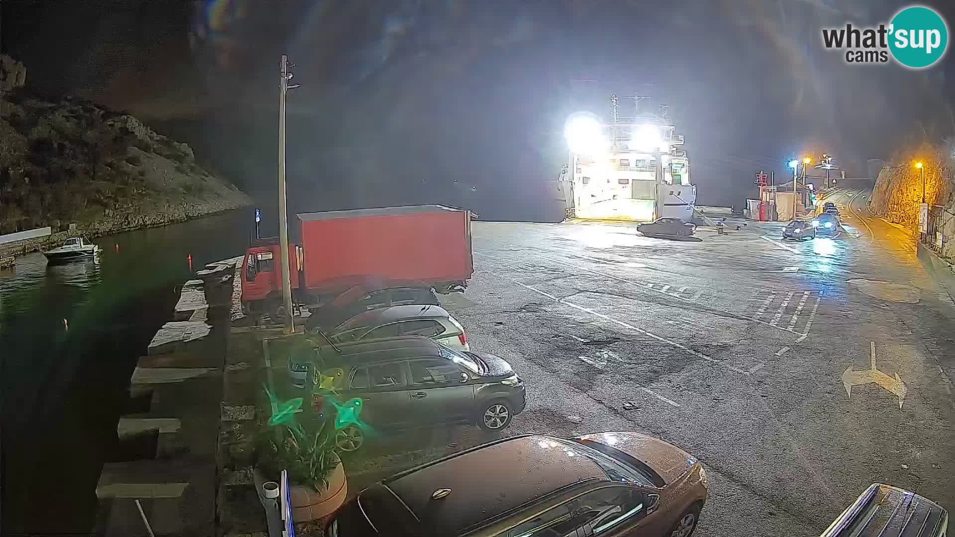 Webcam Fährhafen Prizna – zur Insel Pag