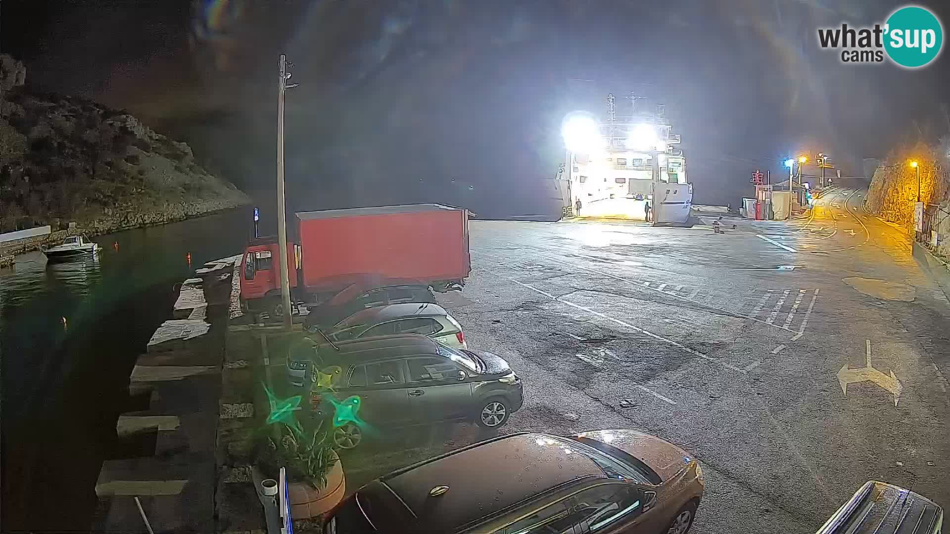 Webcam Prizna ferry port to Pag island