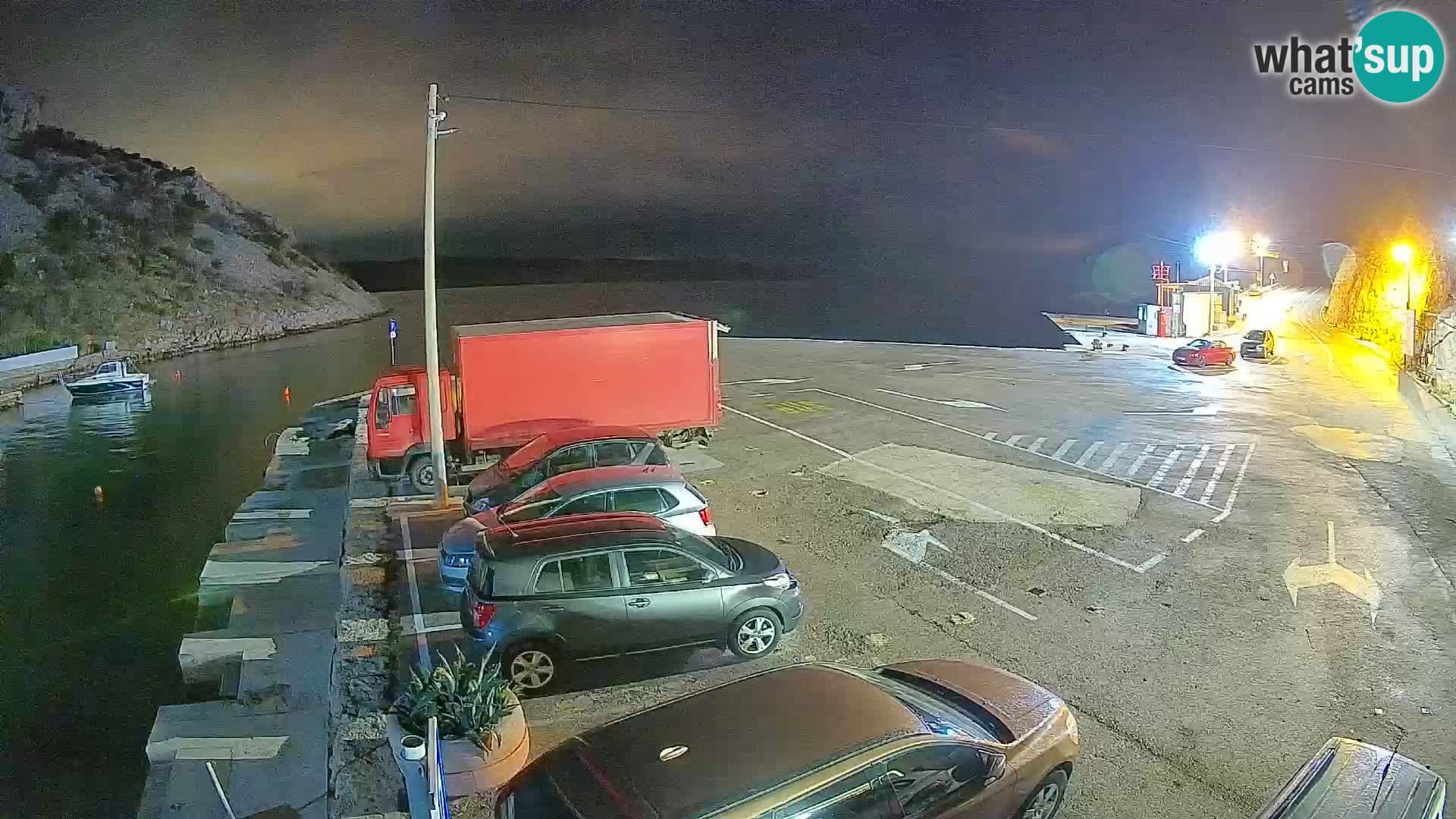 Webcam Prizna ferry port to Pag island
