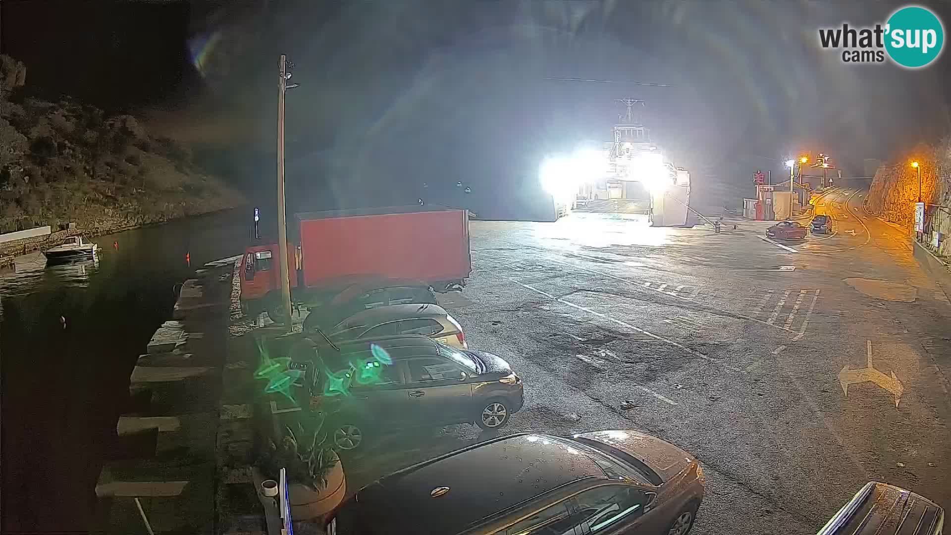 Webcam port de ferry de Prizna – vers l’île de Pag