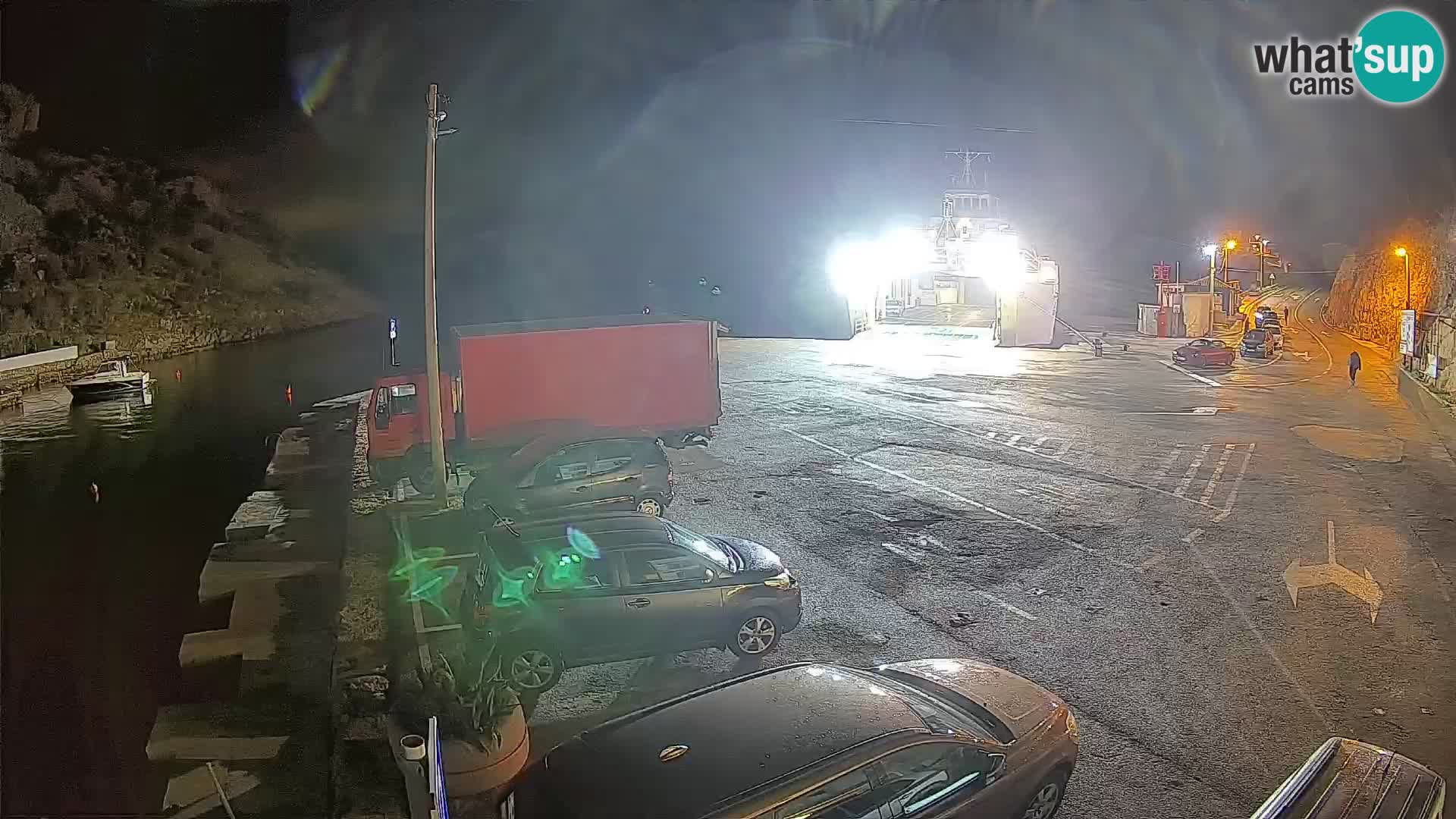 Webcam port de ferry de Prizna – vers l’île de Pag