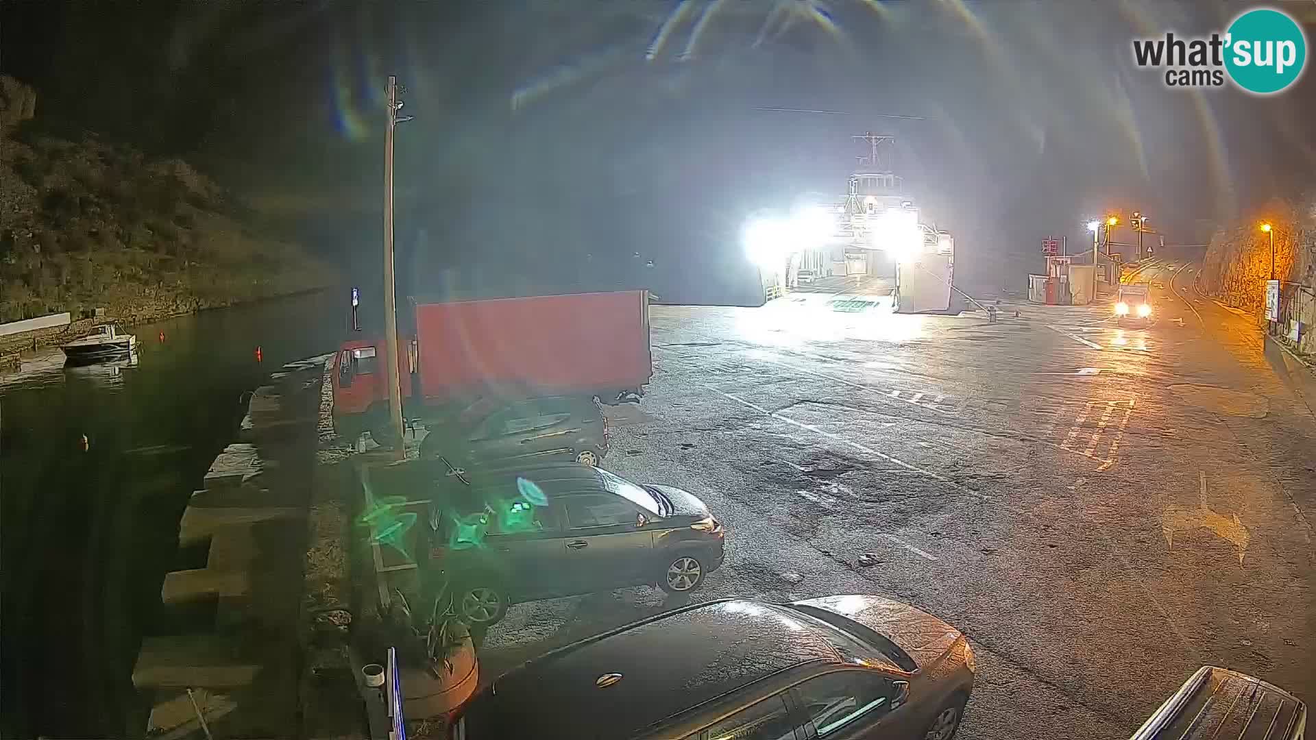 Webcam port de ferry de Prizna – vers l’île de Pag