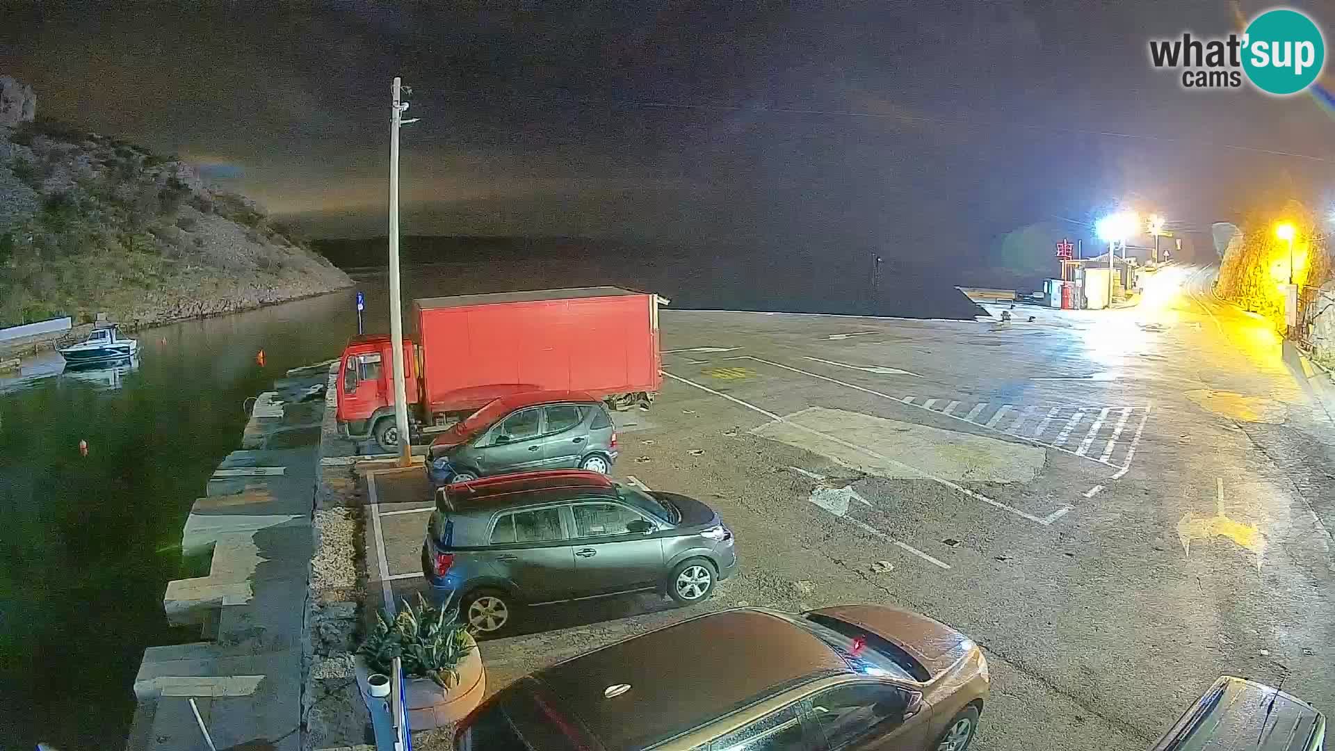Webcam Fährhafen Prizna – zur Insel Pag