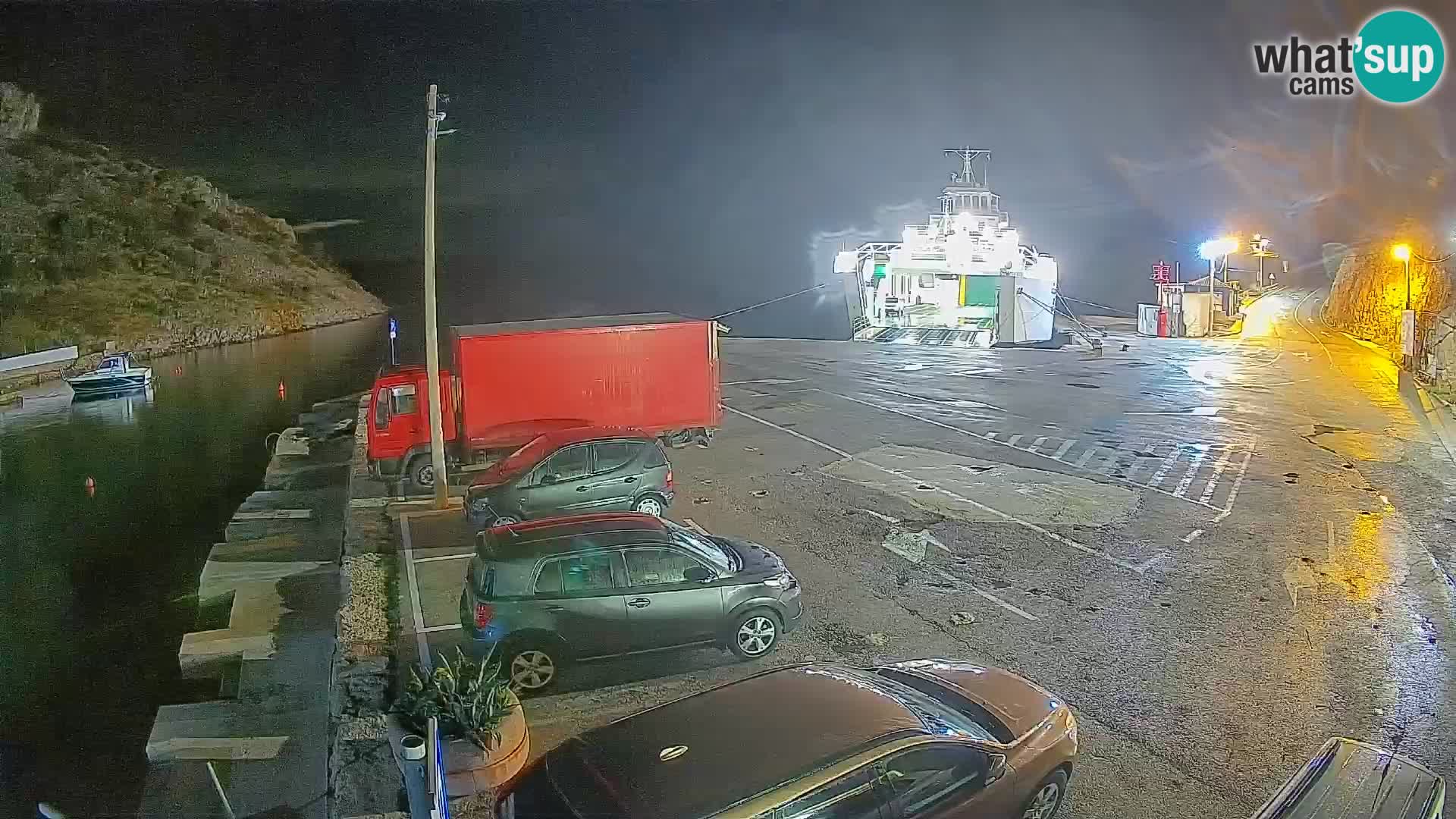 Webcam Fährhafen Prizna – zur Insel Pag