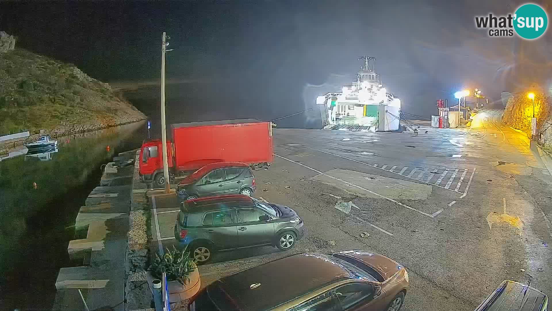 Webcam Fährhafen Prizna – zur Insel Pag