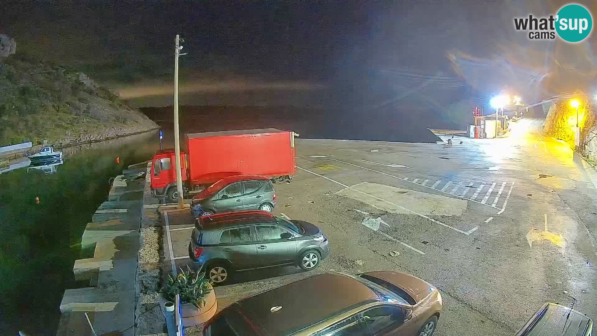 Webcam Fährhafen Prizna – zur Insel Pag