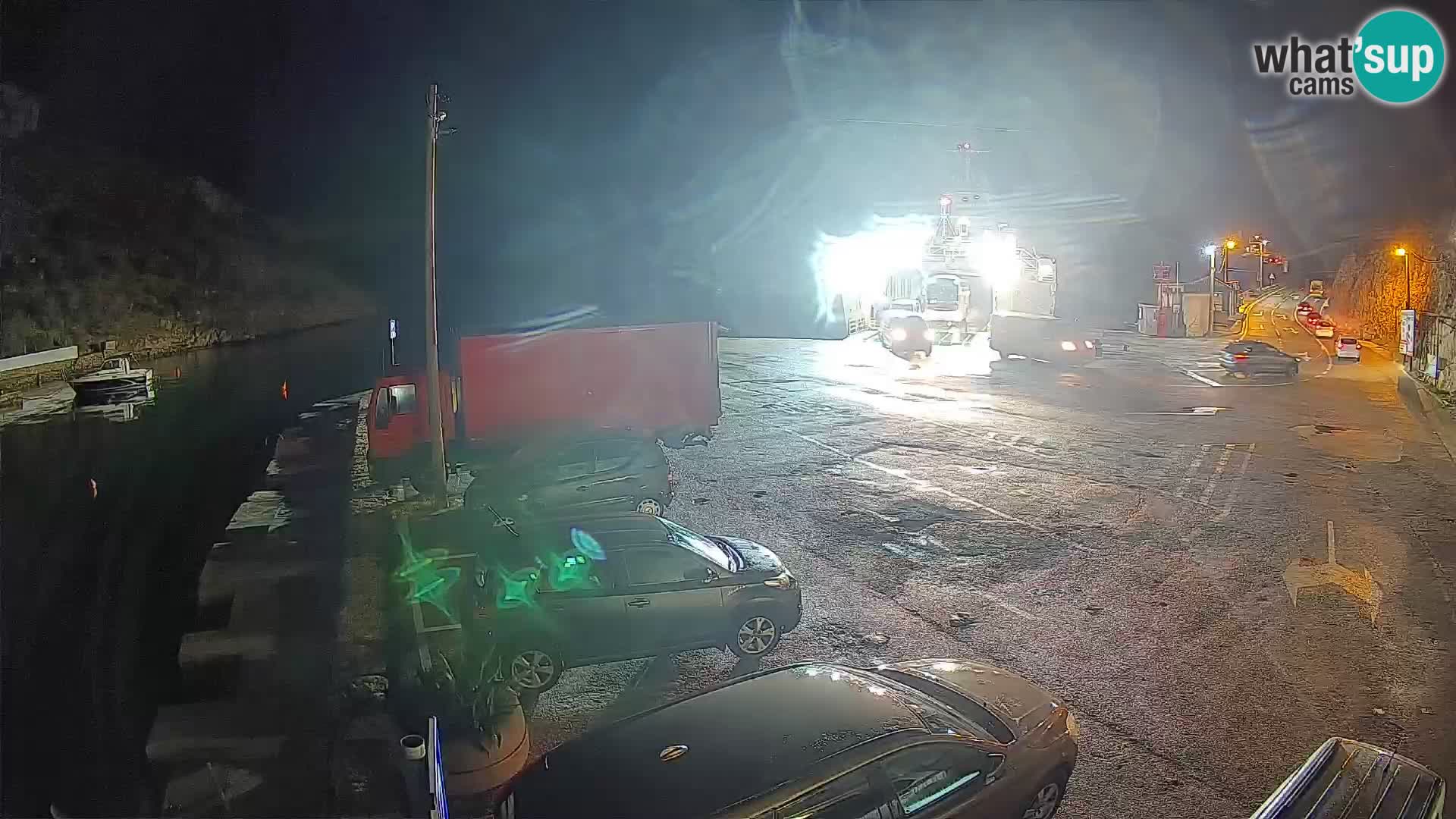 Webcam Prizna ferry port to Pag island