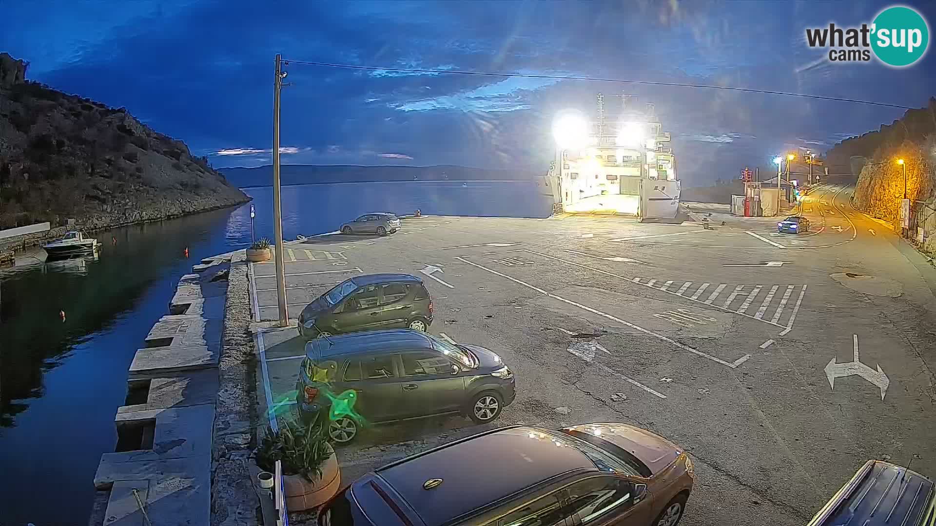 Webcam Fährhafen Prizna – zur Insel Pag