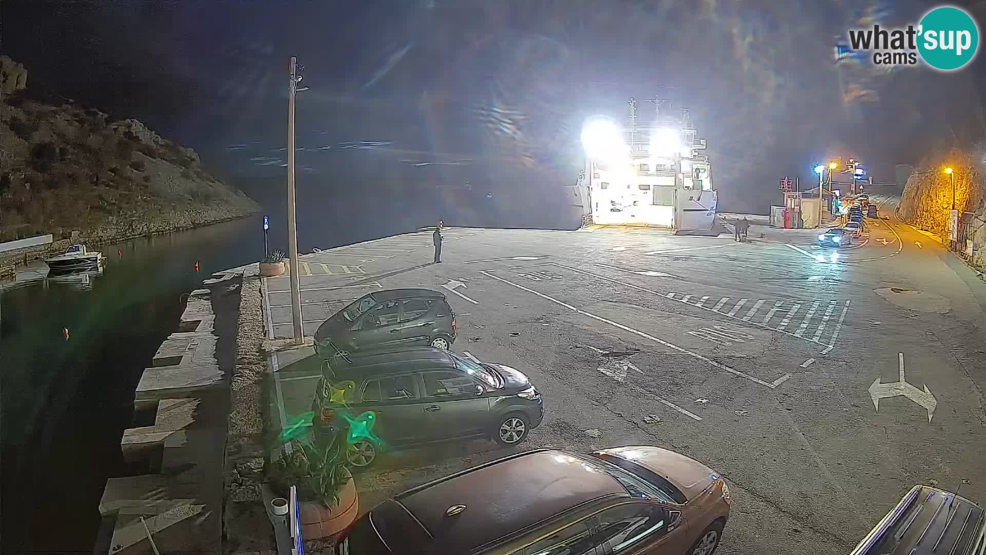 Webcam Prizna ferry port to Pag island