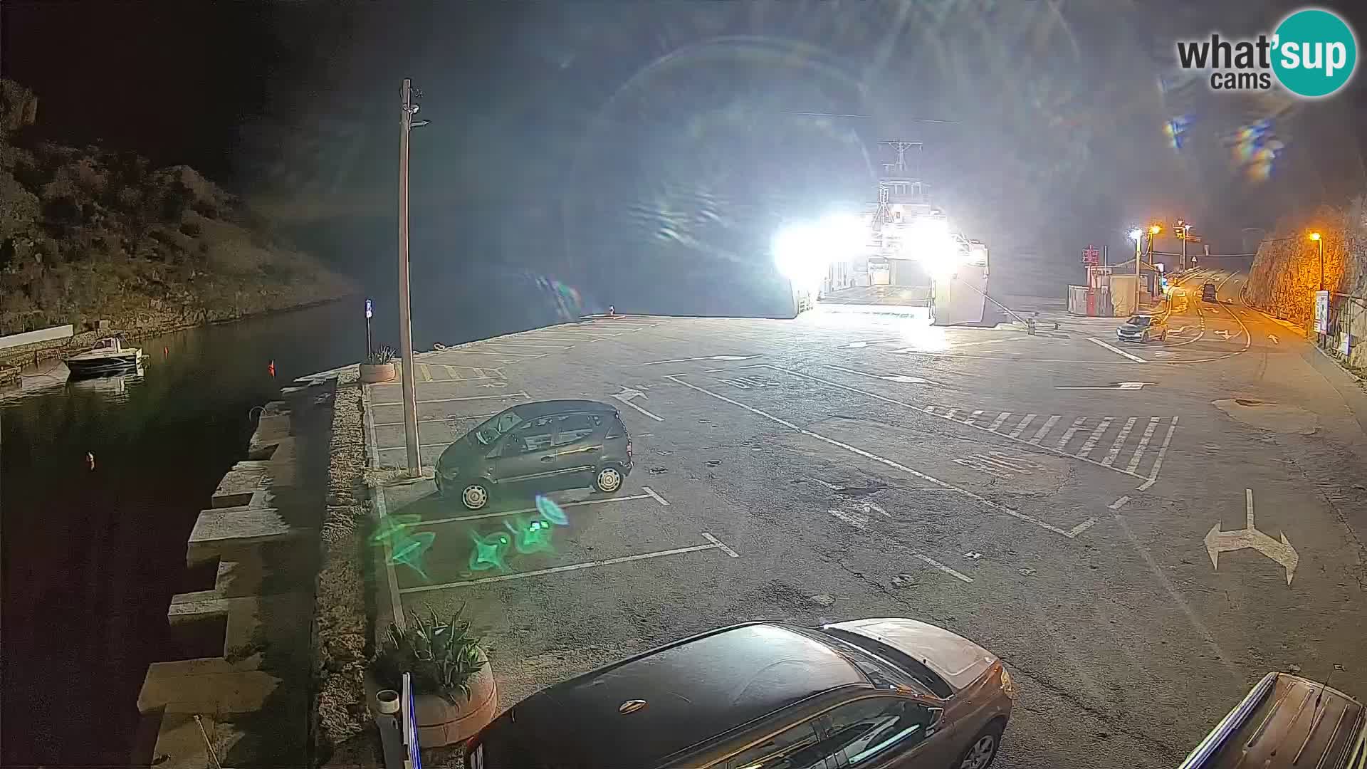 Webcam Prizna ferry port to Pag island