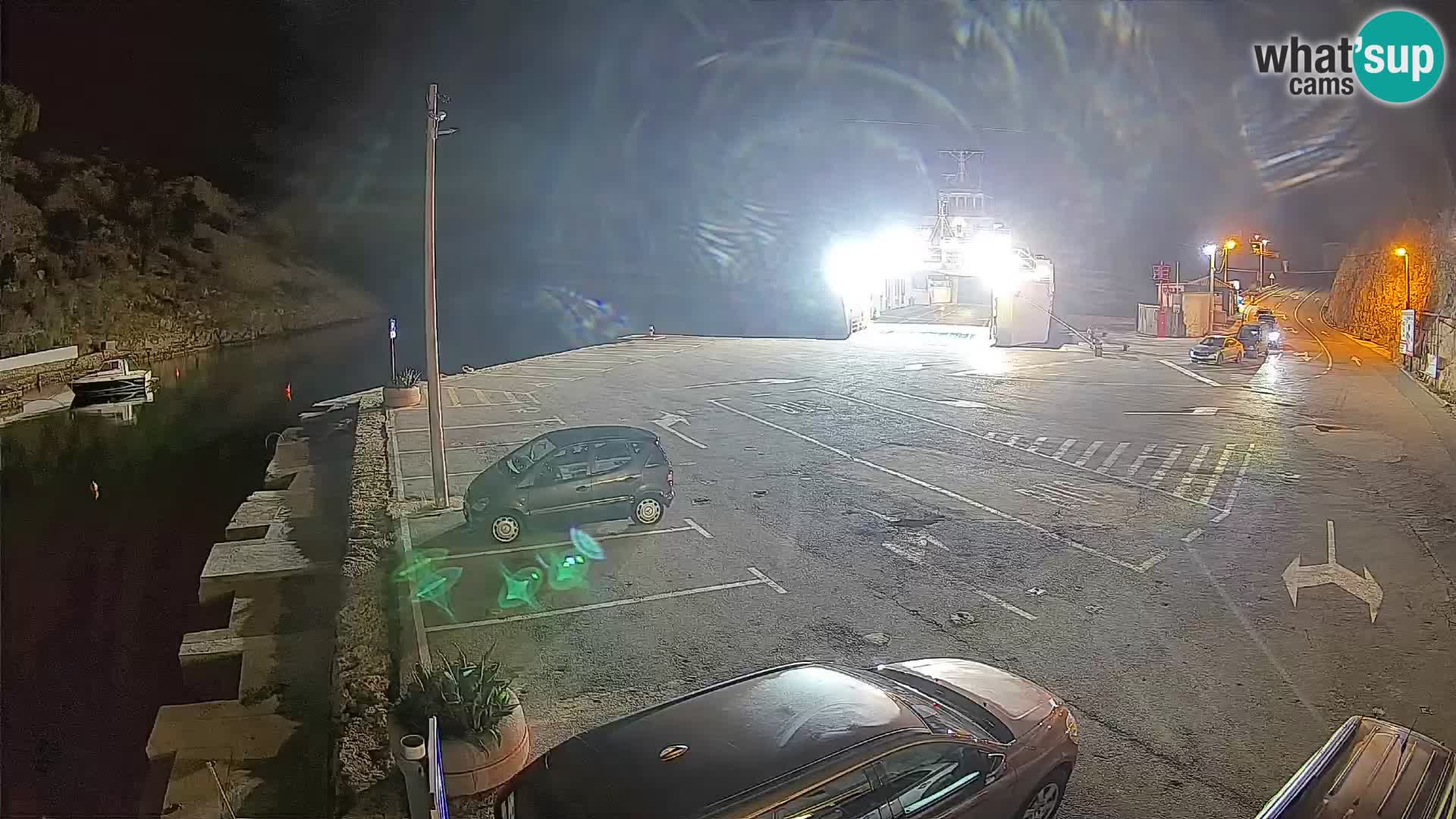 Webcam Prizna ferry port to Pag island