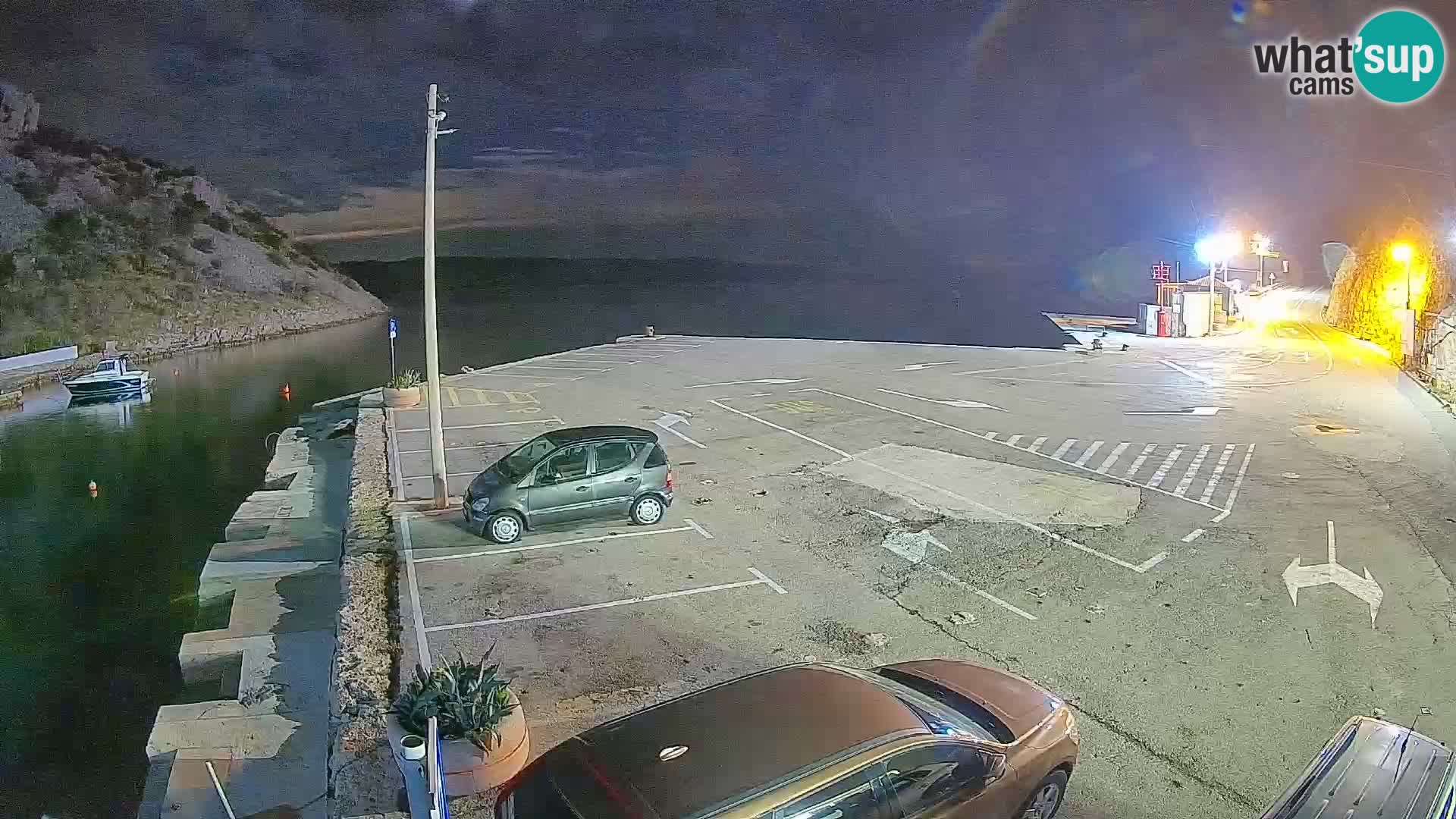 Webcam port de ferry de Prizna – vers l’île de Pag