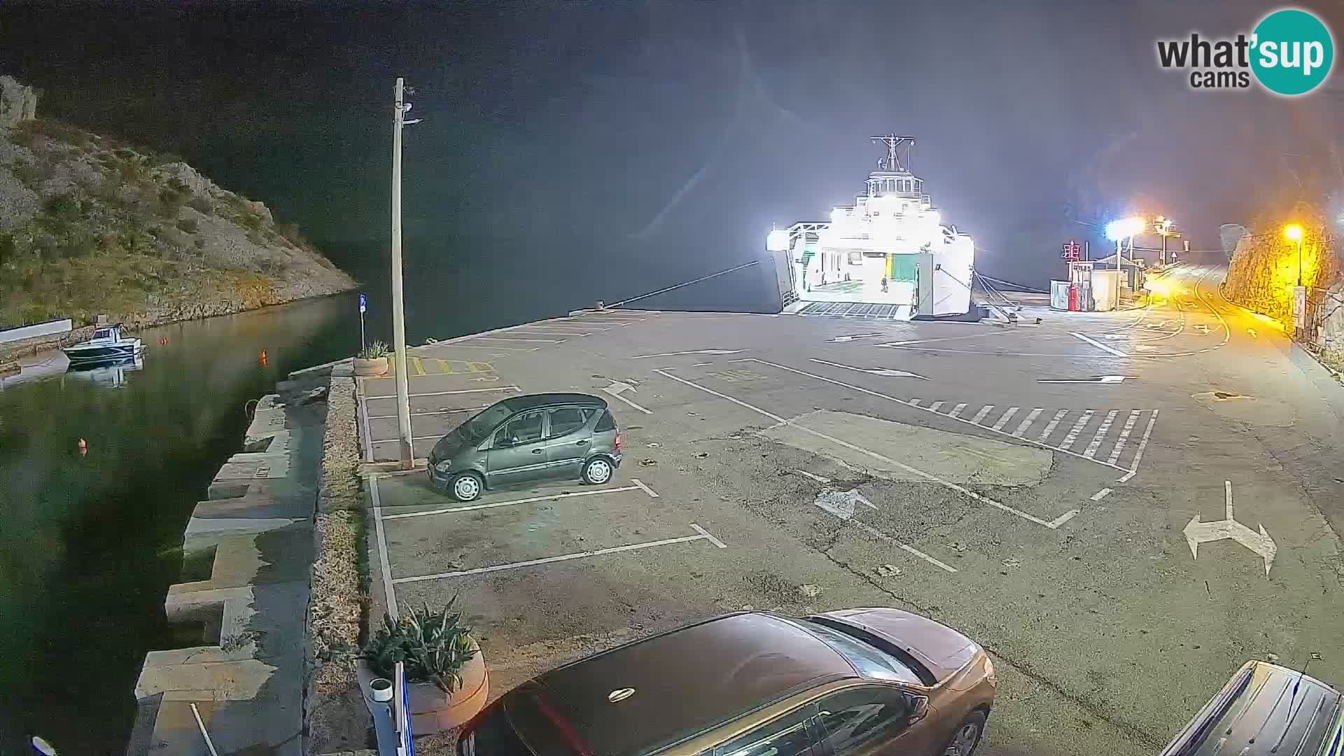 Webcam Fährhafen Prizna – zur Insel Pag