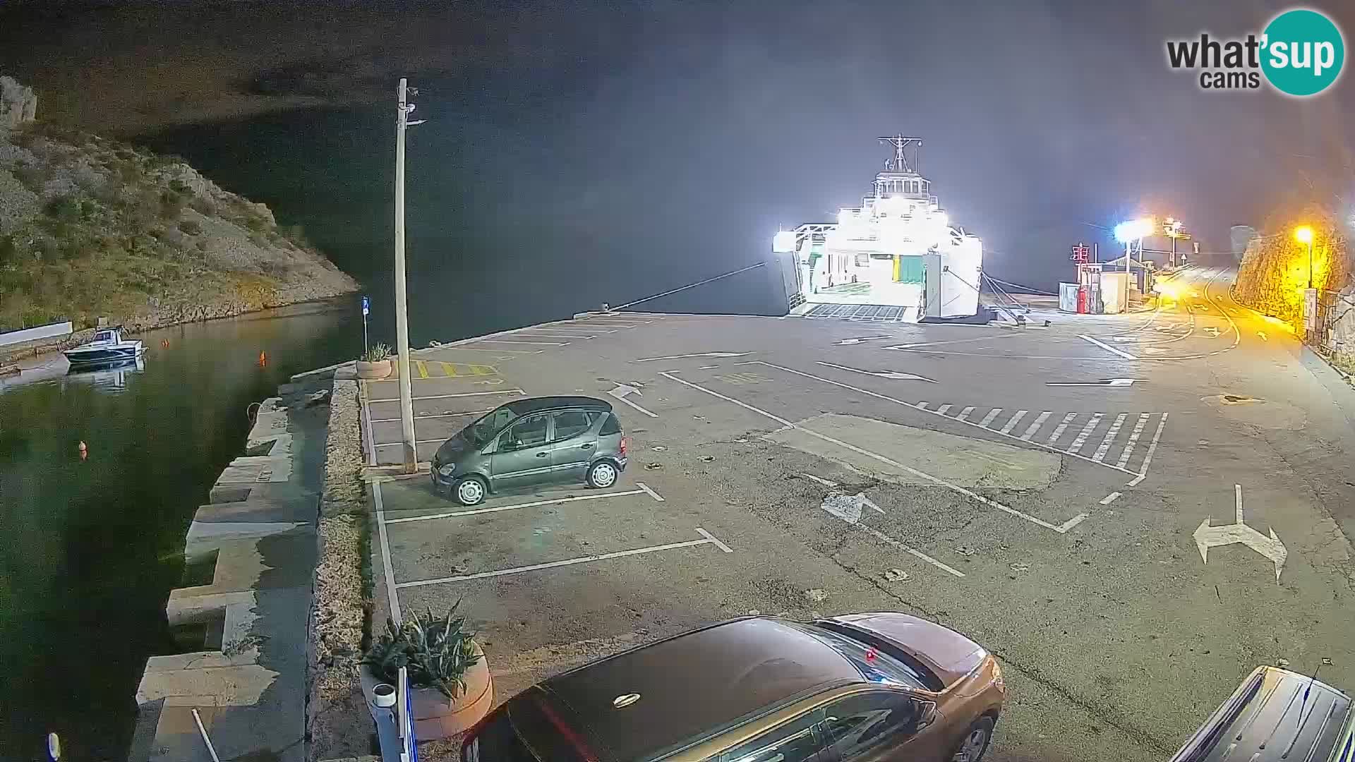 Webcam Fährhafen Prizna – zur Insel Pag