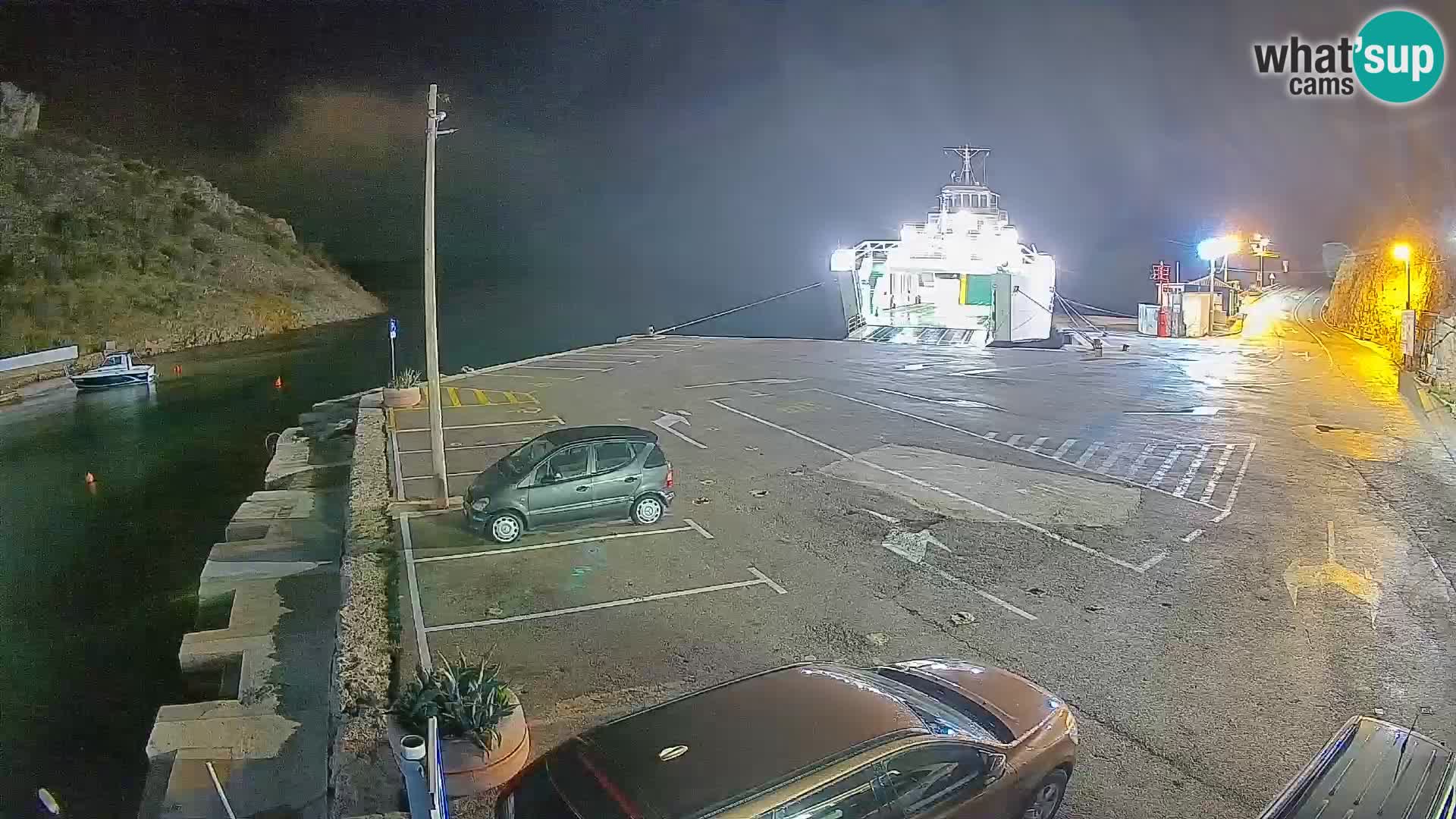 Webcam Prizna ferry port to Pag island