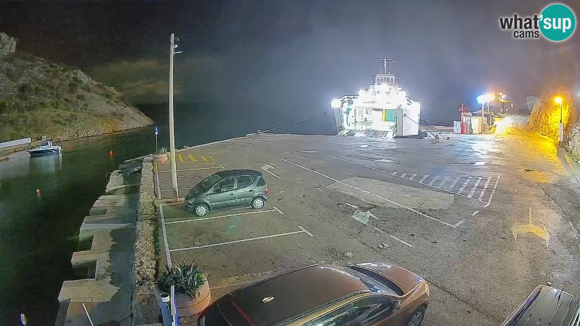Webcam Fährhafen Prizna – zur Insel Pag