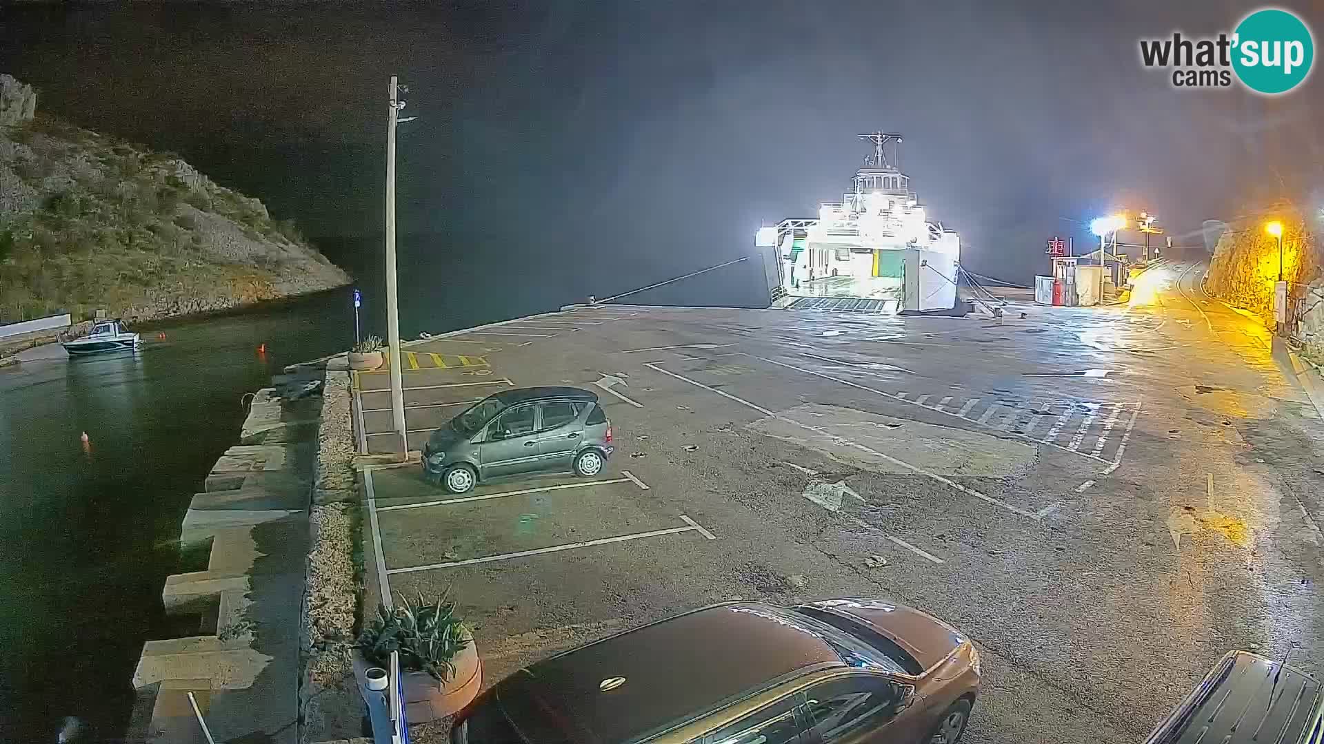 Webcam Fährhafen Prizna – zur Insel Pag