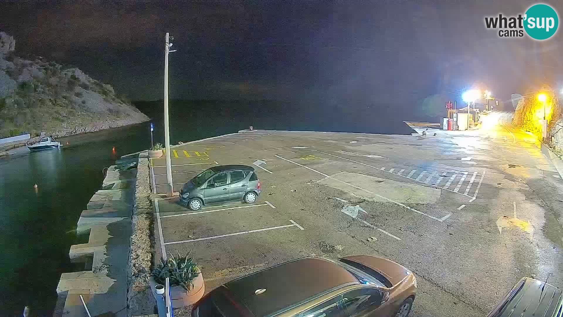 Webcam Prizna ferry port to Pag island