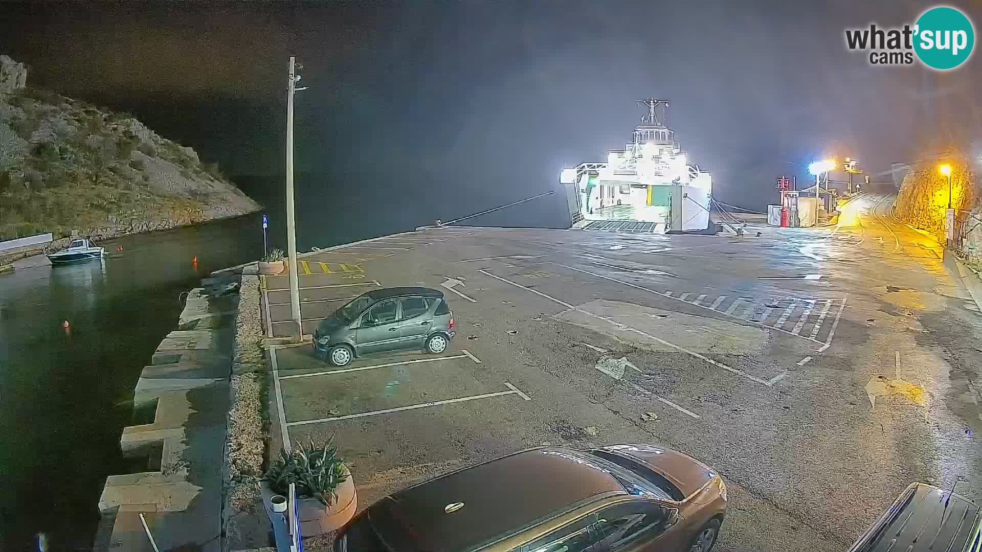 Webcam Fährhafen Prizna – zur Insel Pag