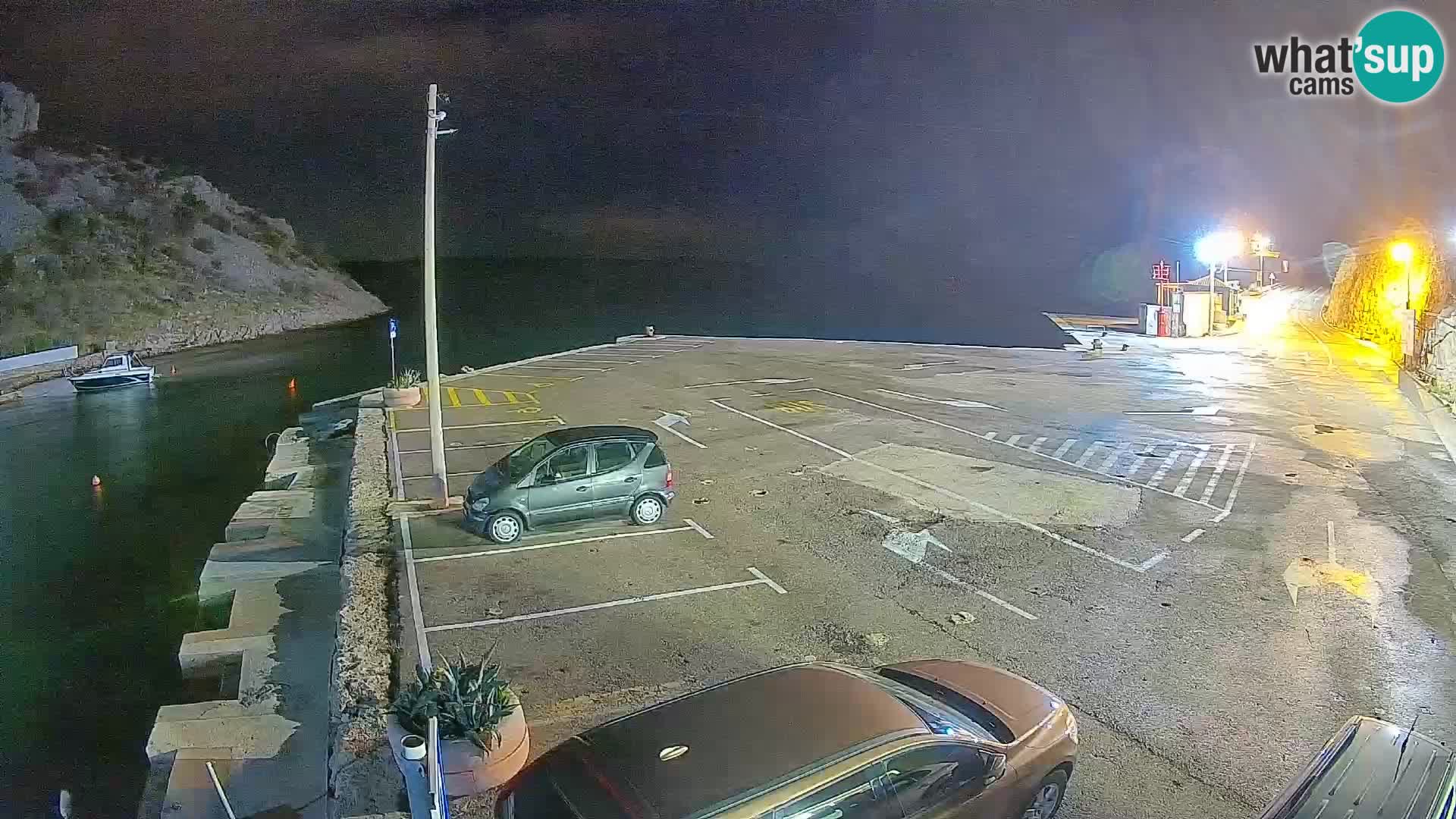 Webcam port de ferry de Prizna – vers l’île de Pag