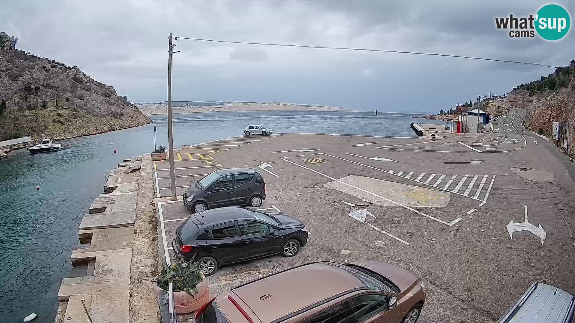 Webcam Fährhafen Prizna – zur Insel Pag