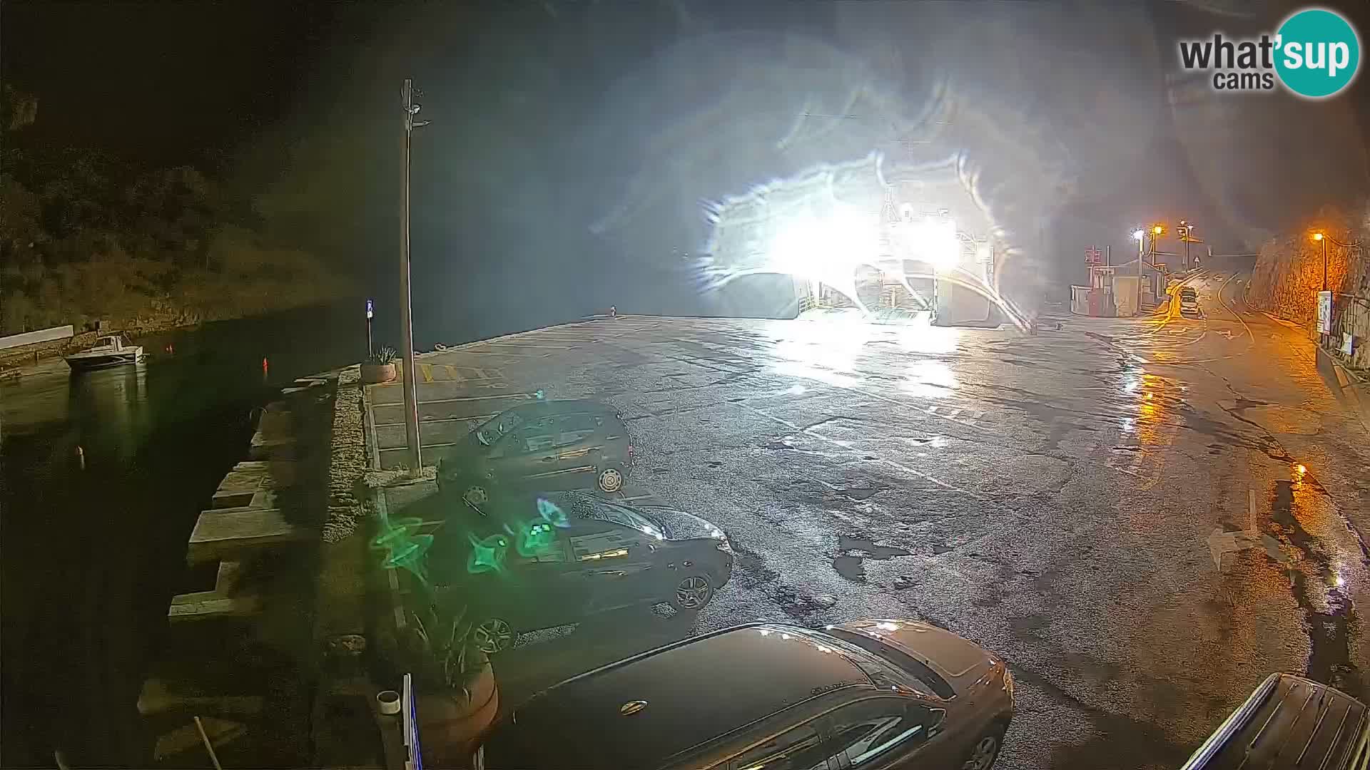 Webcam port de ferry de Prizna – vers l’île de Pag