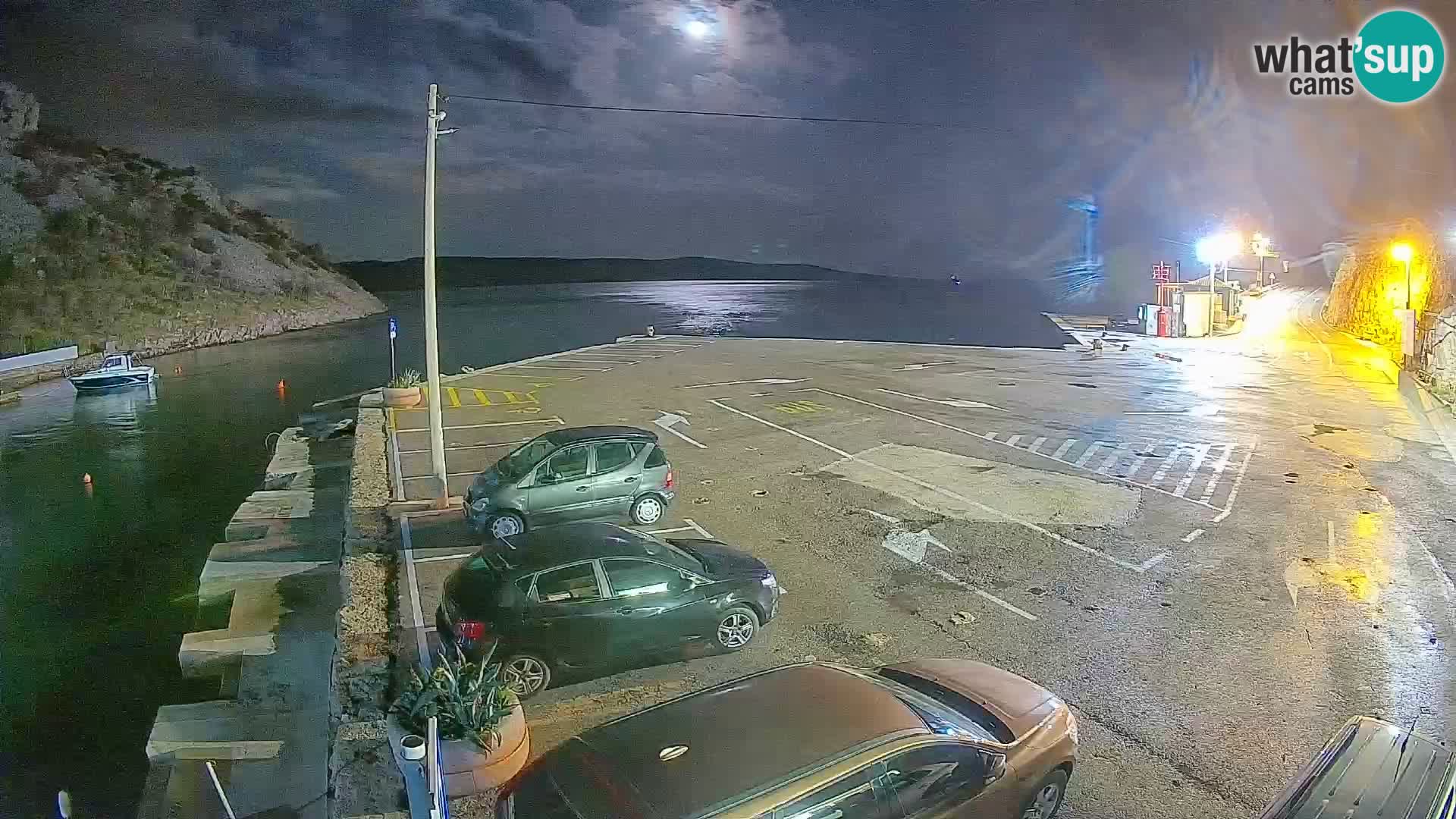 Webcam port de ferry de Prizna – vers l’île de Pag