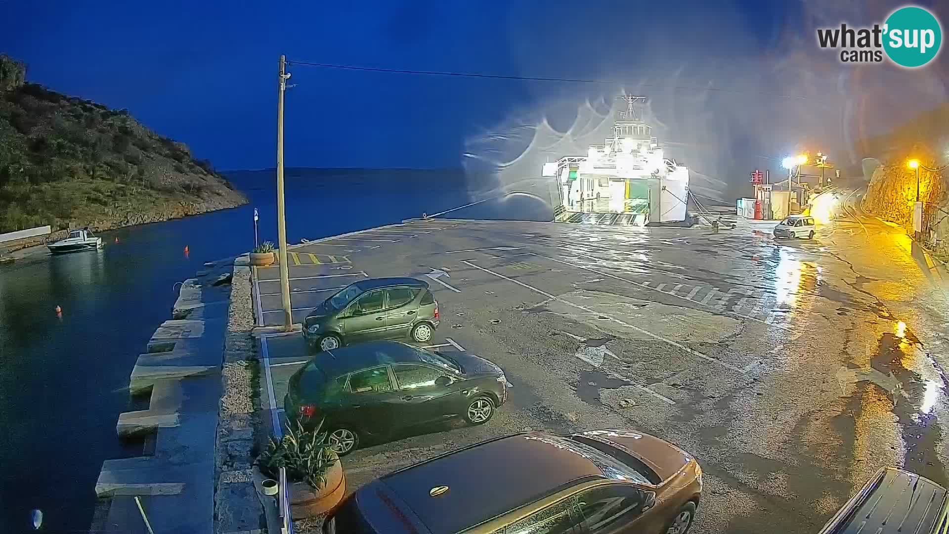 Webcam Prizna ferry port to Pag island