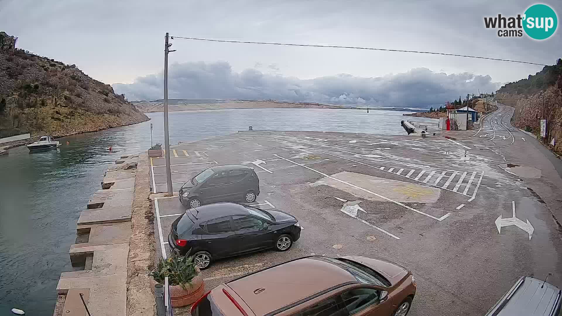 Webcam Fährhafen Prizna – zur Insel Pag