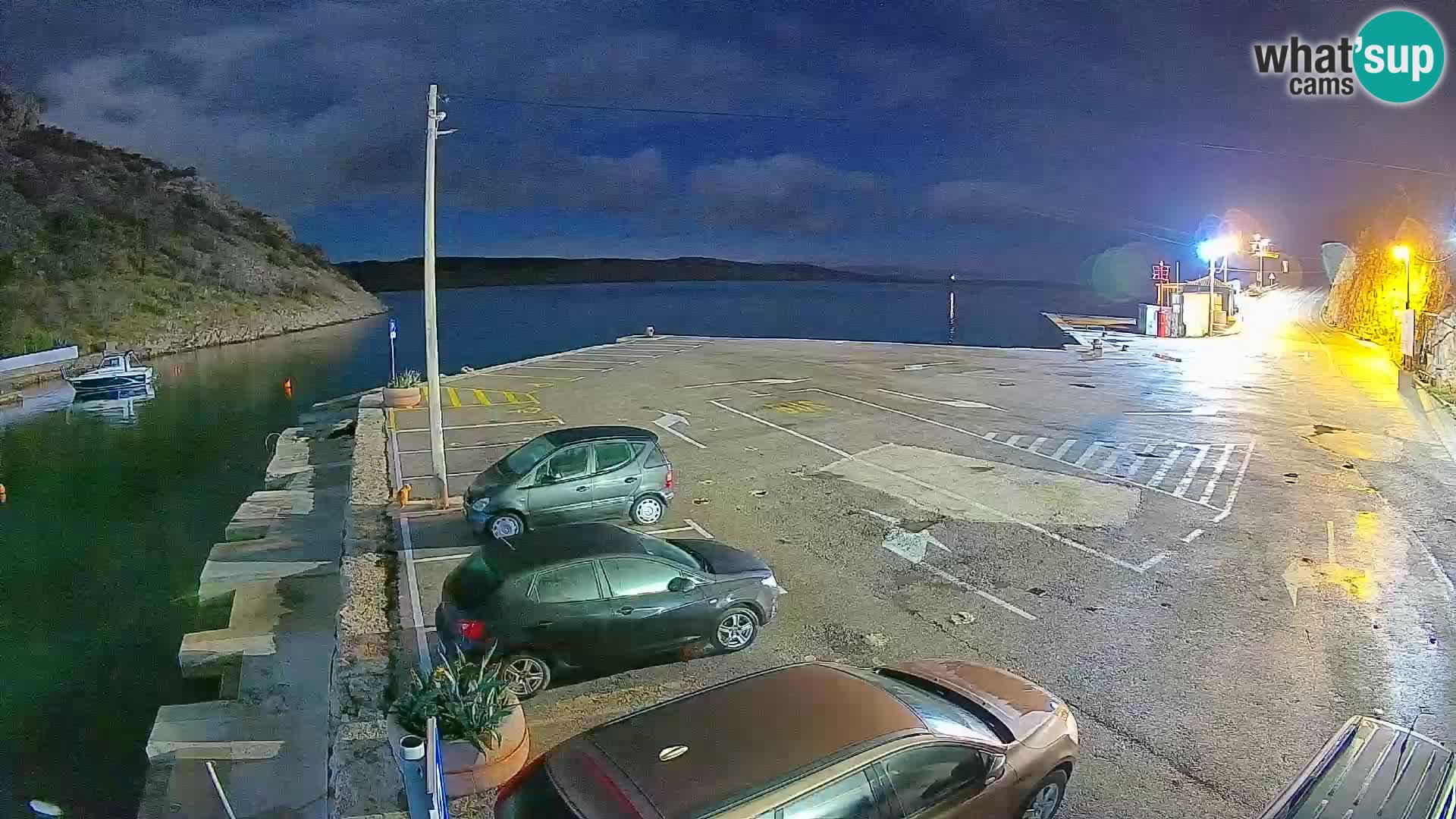 Webcam port de ferry de Prizna – vers l’île de Pag
