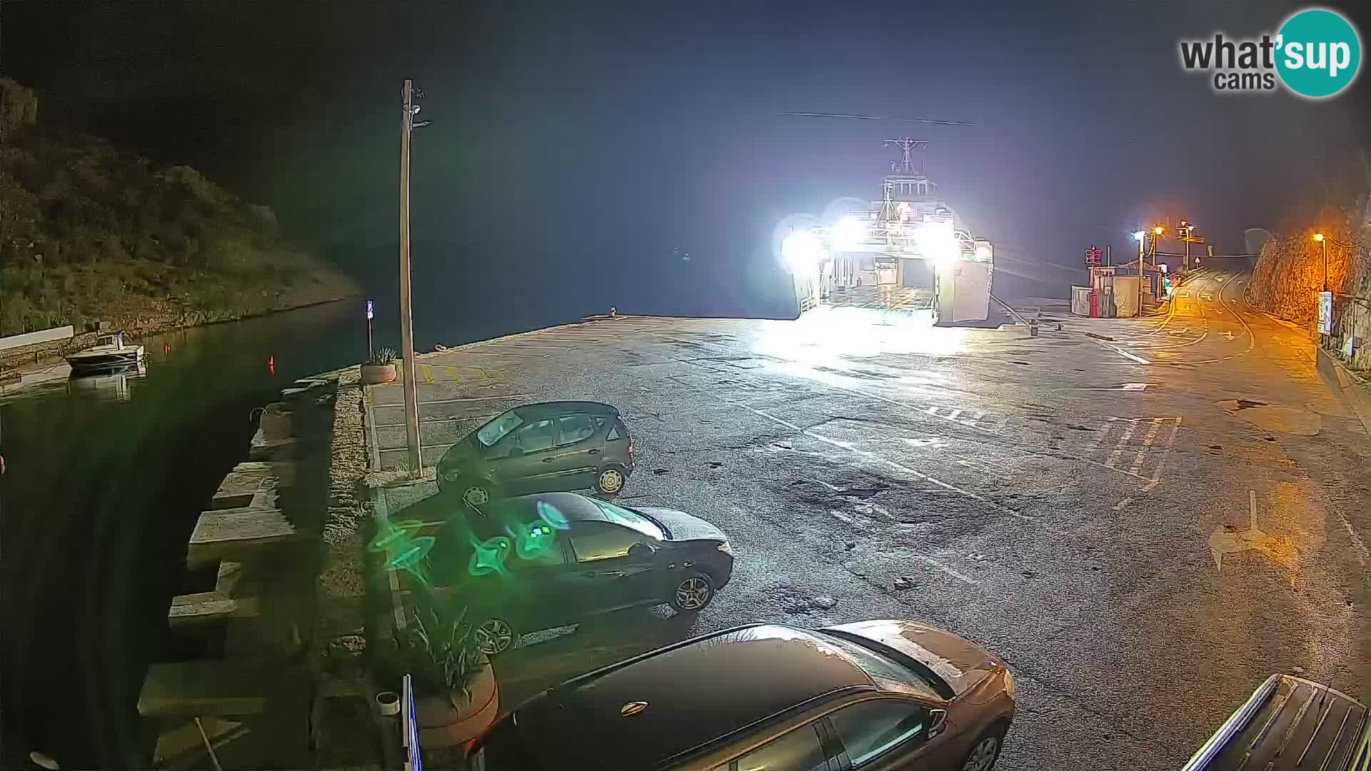 Webcam Fährhafen Prizna – zur Insel Pag