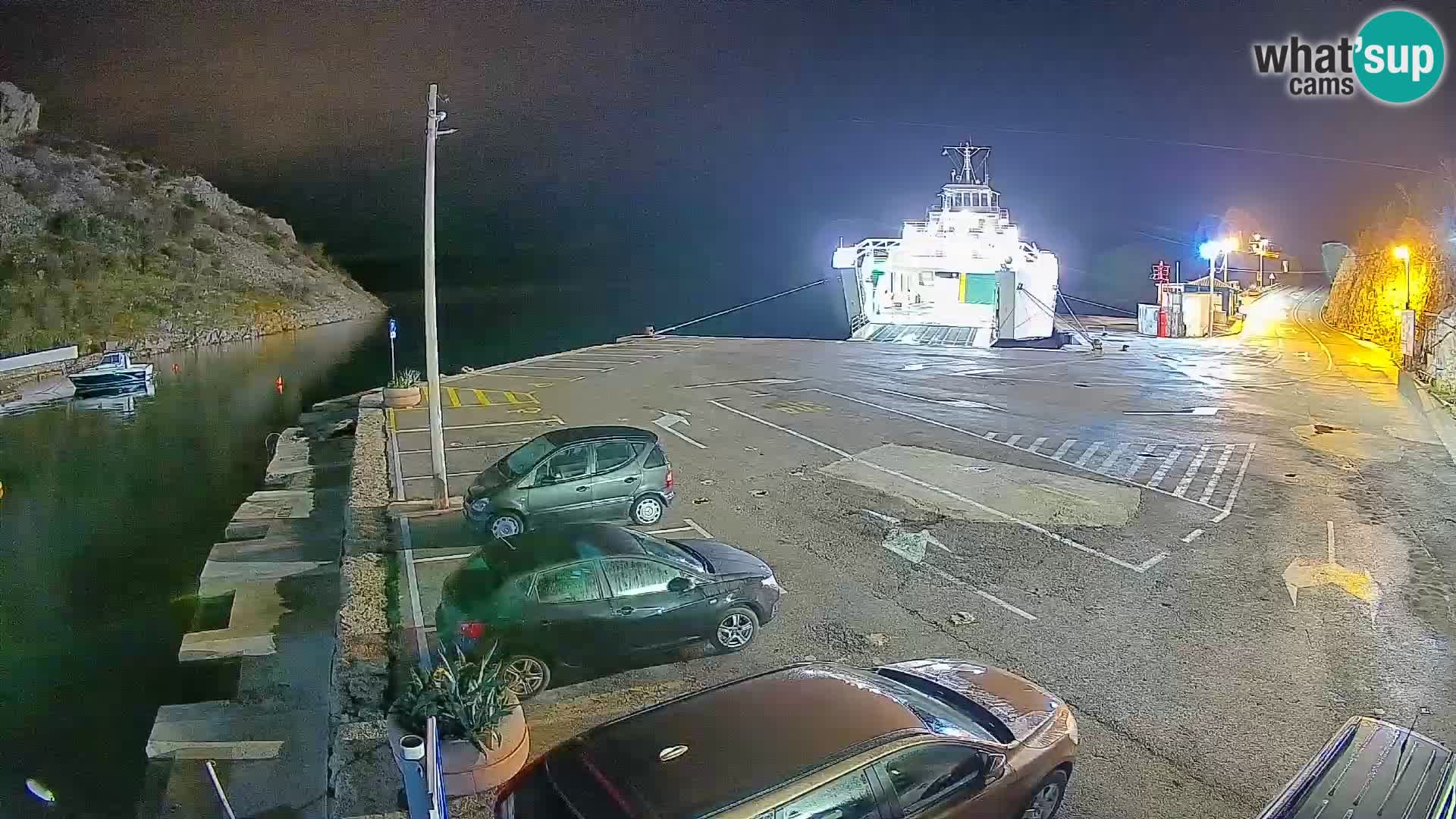Webcam Prizna ferry port to Pag island