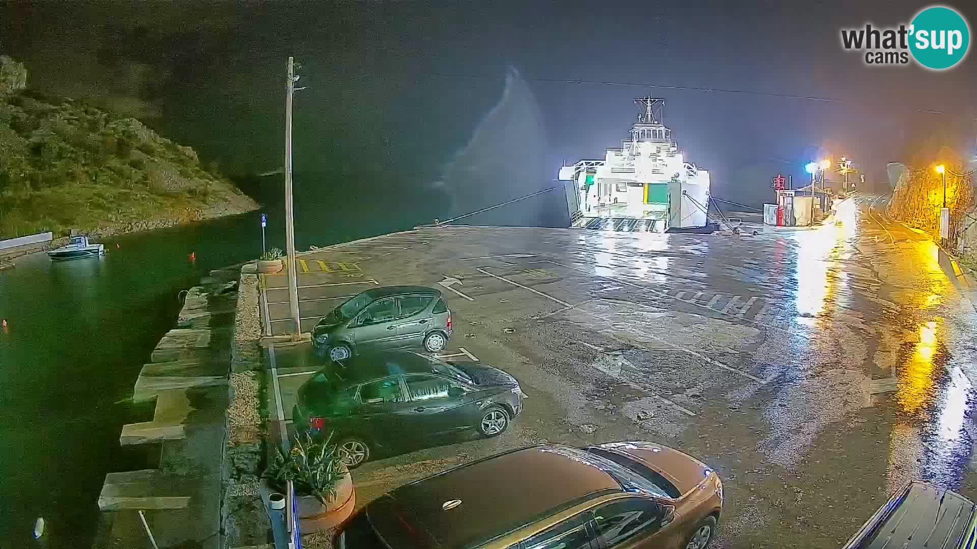 Webcam Prizna ferry port to Pag island