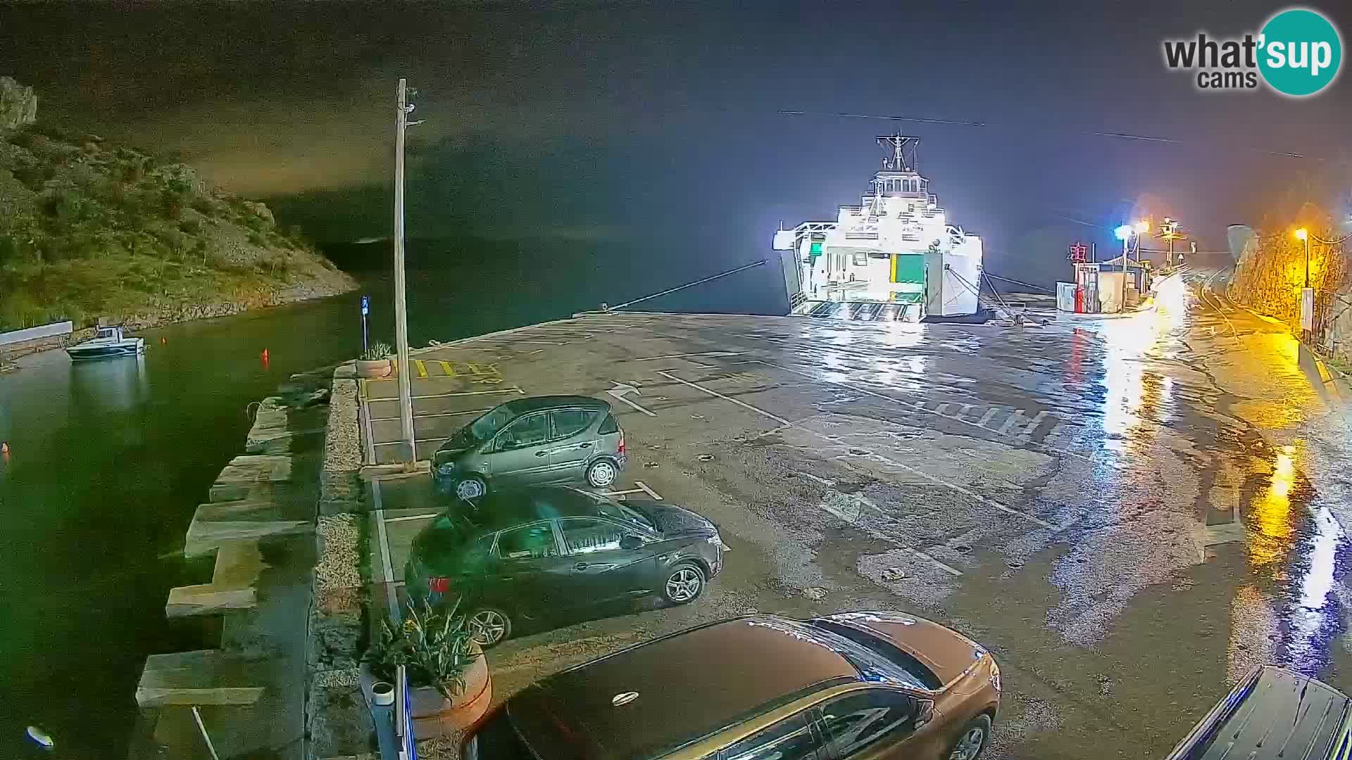 Webcam Prizna ferry port to Pag island