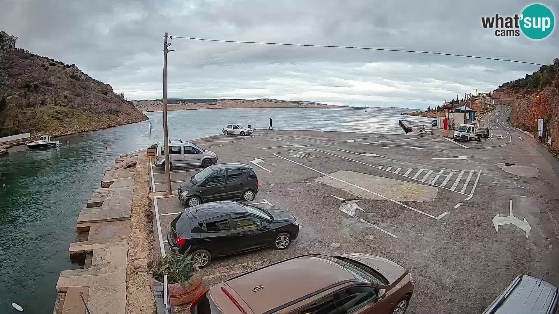 Webcam Fährhafen Prizna – zur Insel Pag