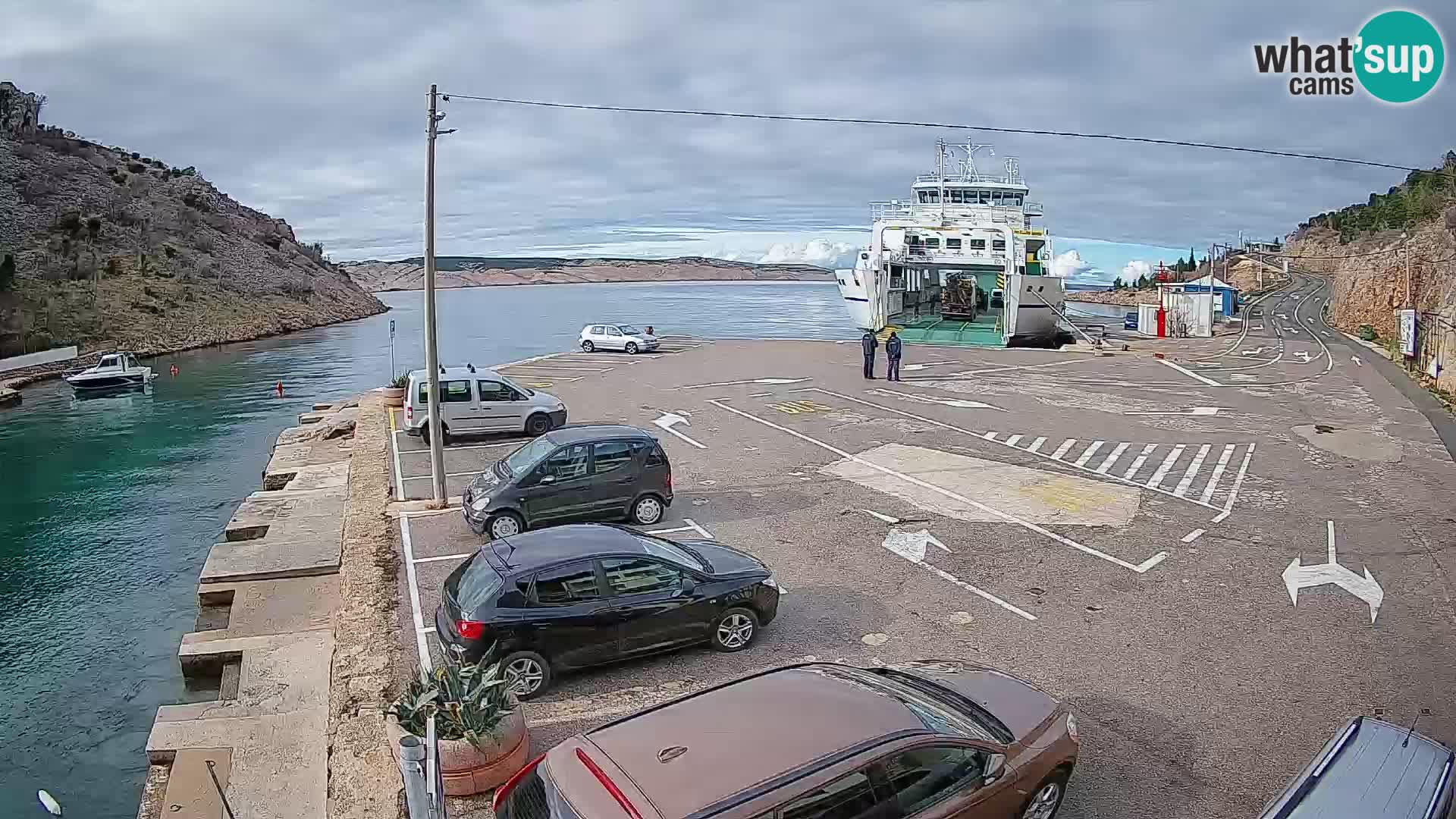 Webcam Fährhafen Prizna – zur Insel Pag