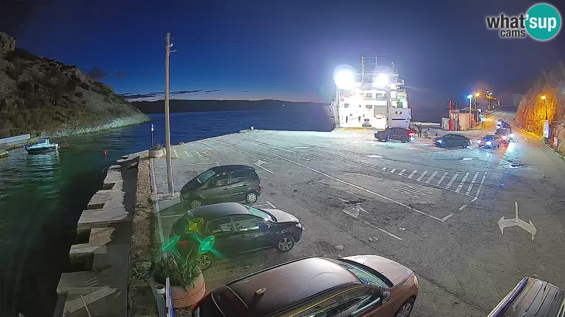 Webcam Prizna ferry port to Pag island