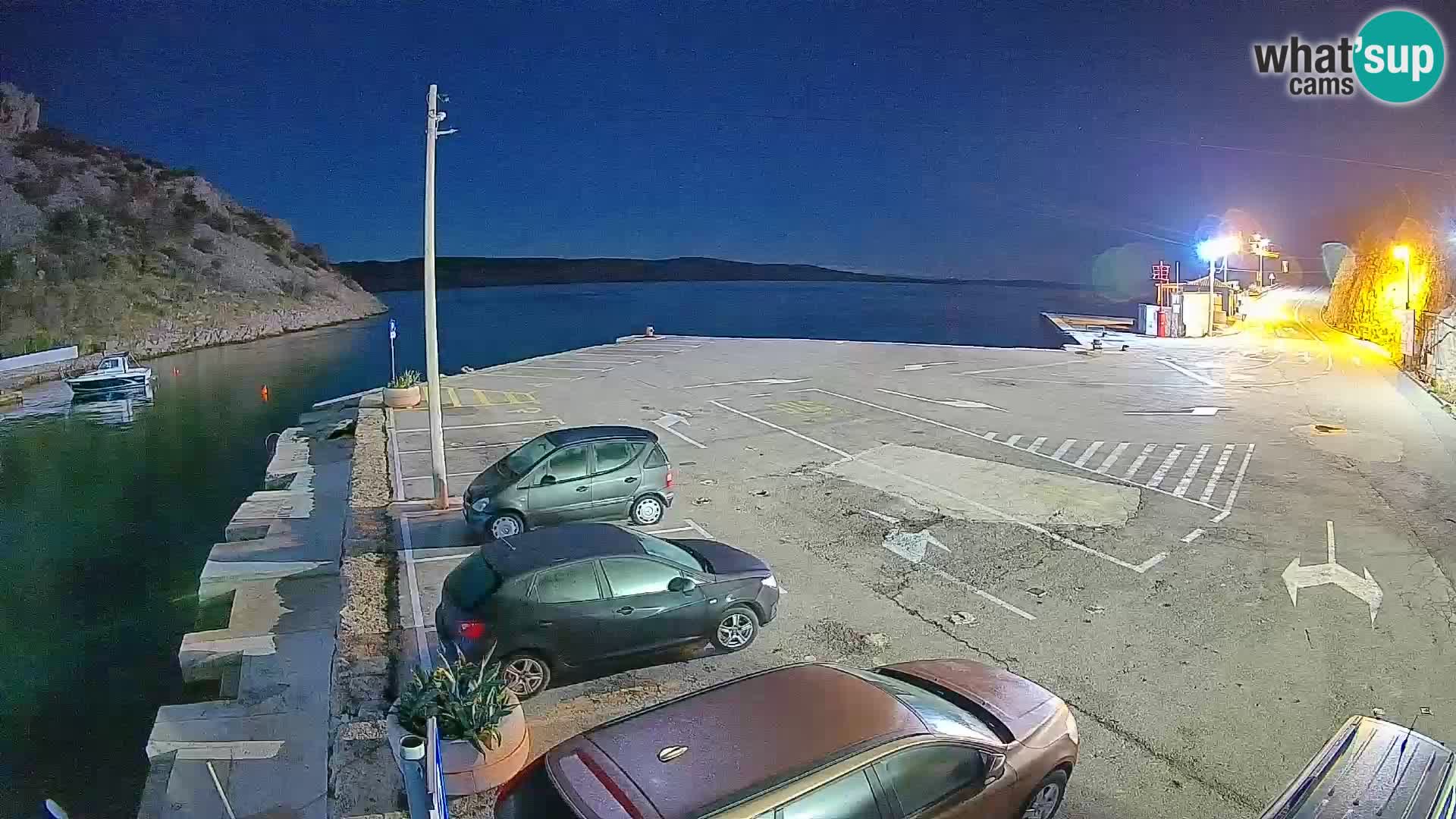 Webcam Fährhafen Prizna – zur Insel Pag