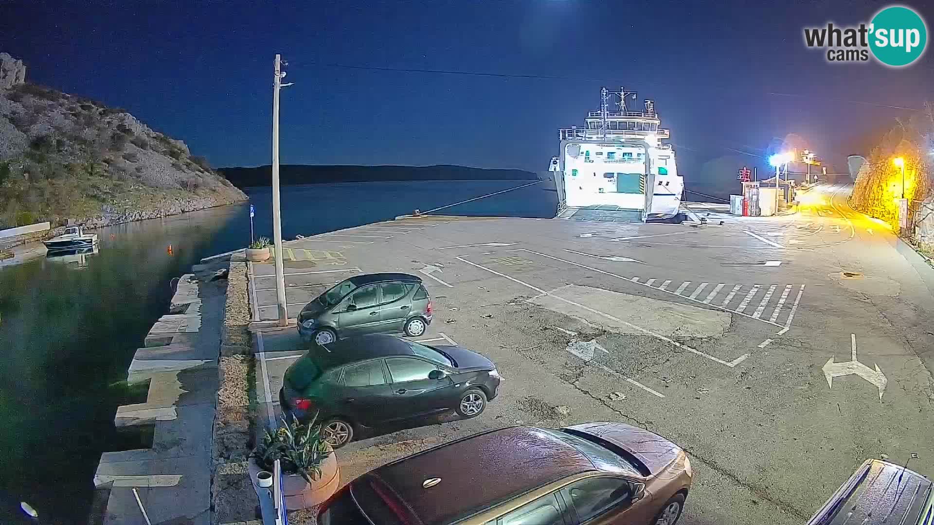 Webcam Fährhafen Prizna – zur Insel Pag