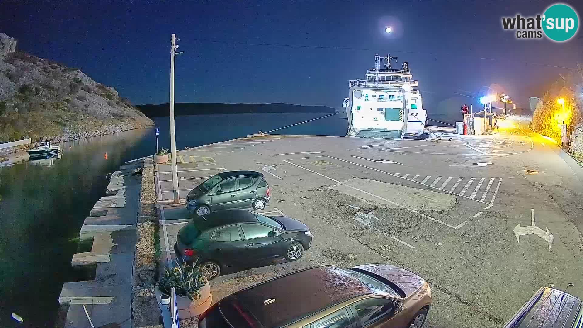 Webcam Fährhafen Prizna – zur Insel Pag