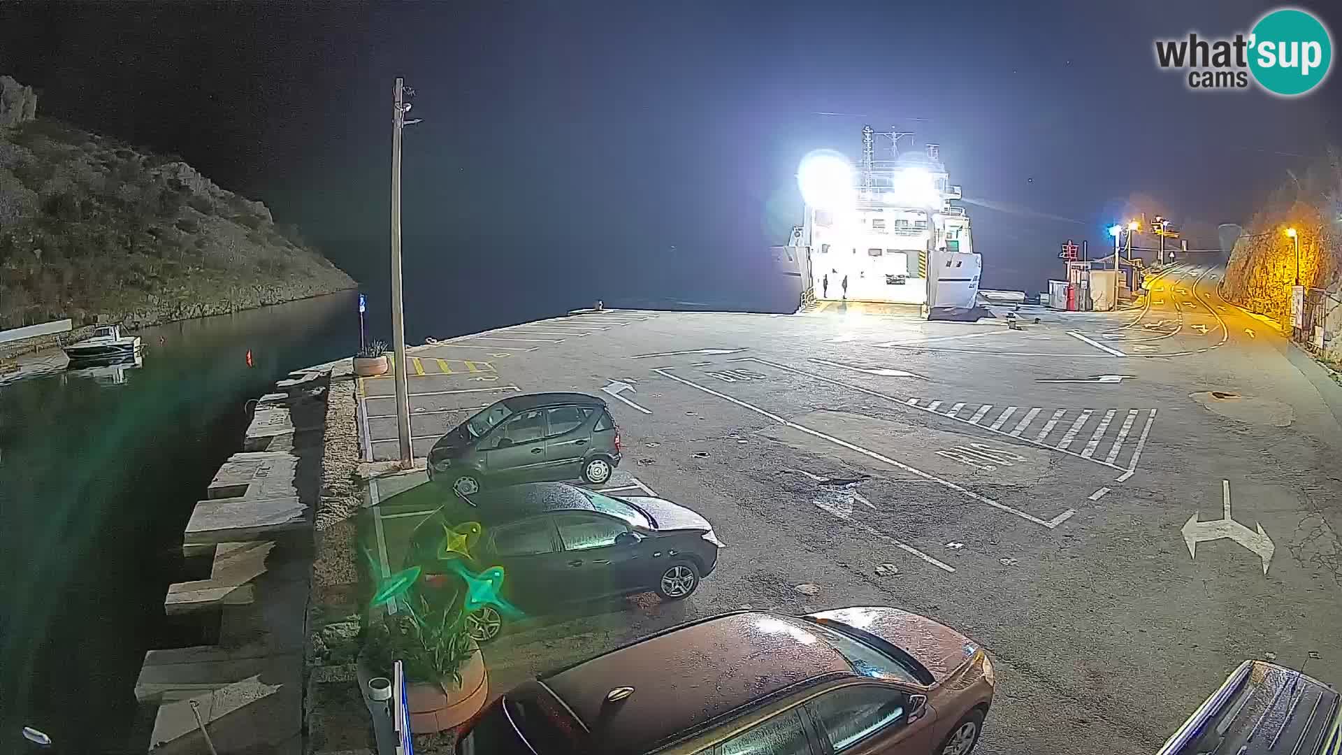 Webcam Prizna ferry port to Pag island