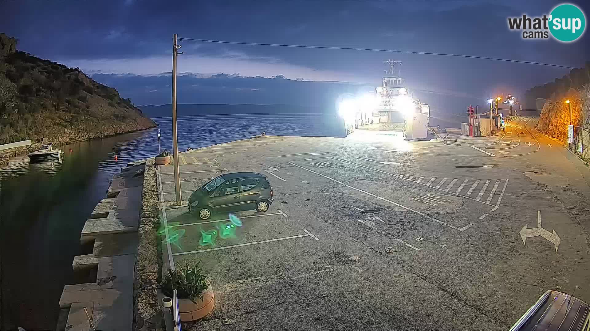Webcam Prizna ferry port to Pag island