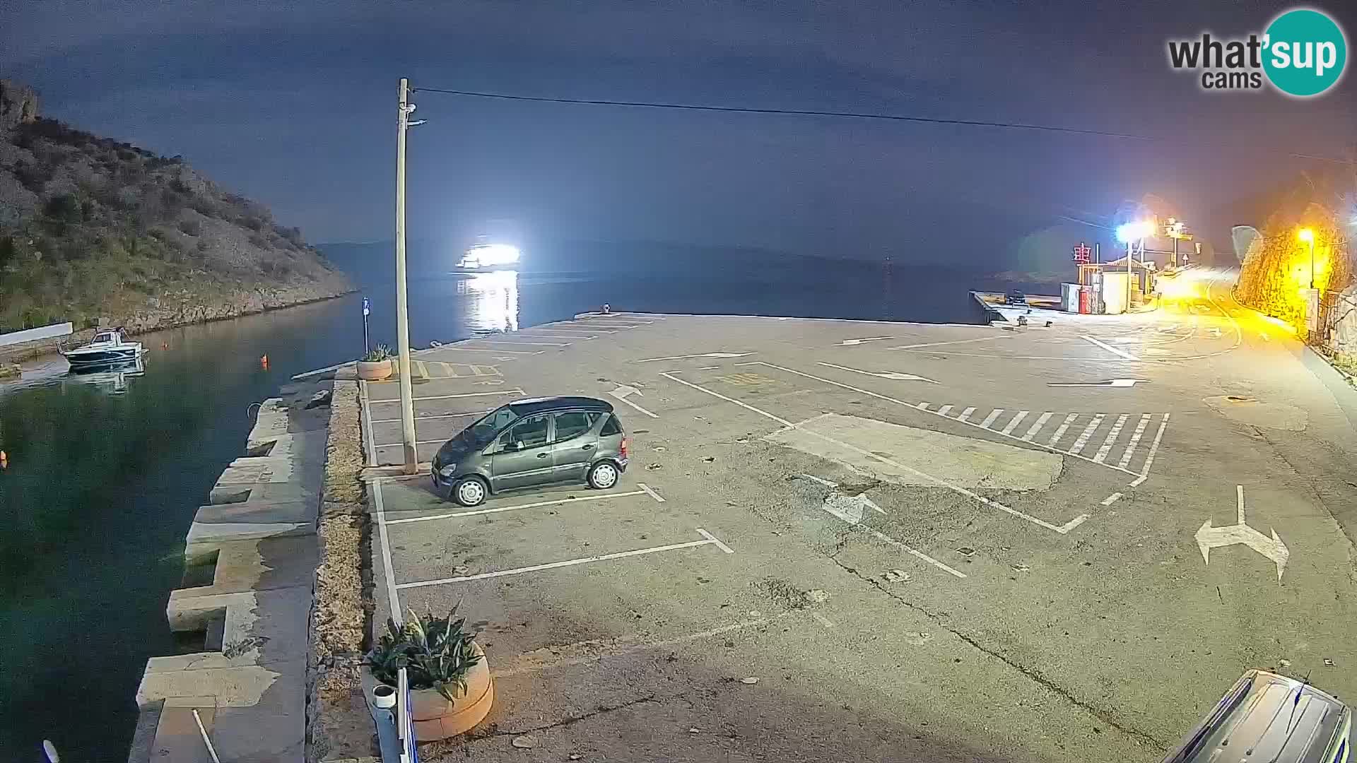 Webcam Fährhafen Prizna – zur Insel Pag