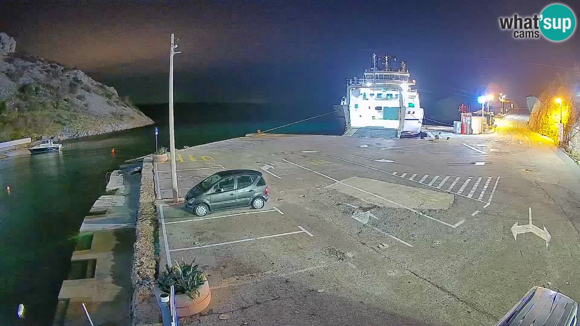 Webcam Fährhafen Prizna – zur Insel Pag