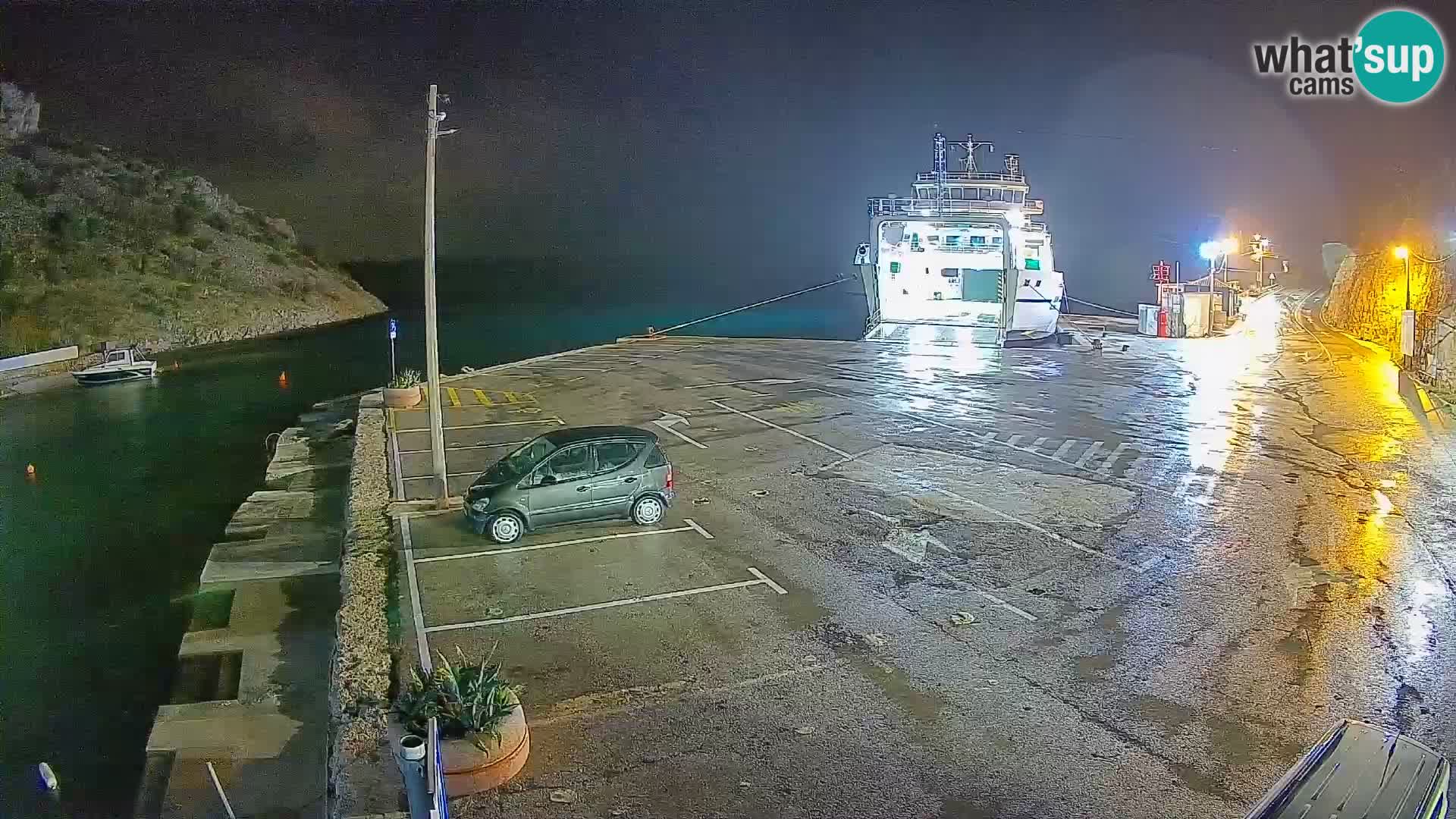 Webcam Fährhafen Prizna – zur Insel Pag