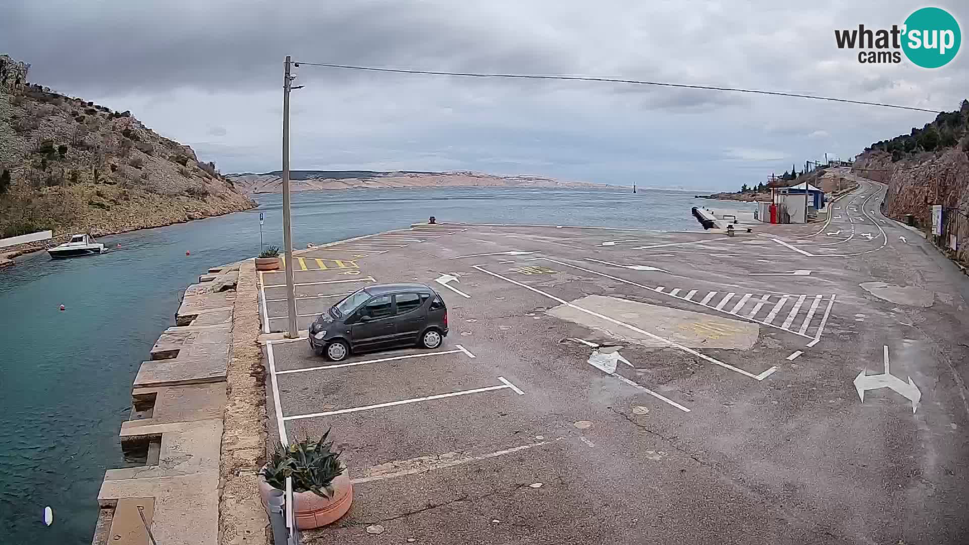 Webcam Fährhafen Prizna – zur Insel Pag