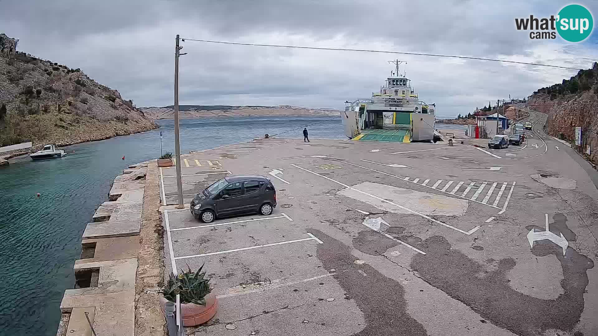 Webcam Fährhafen Prizna – zur Insel Pag